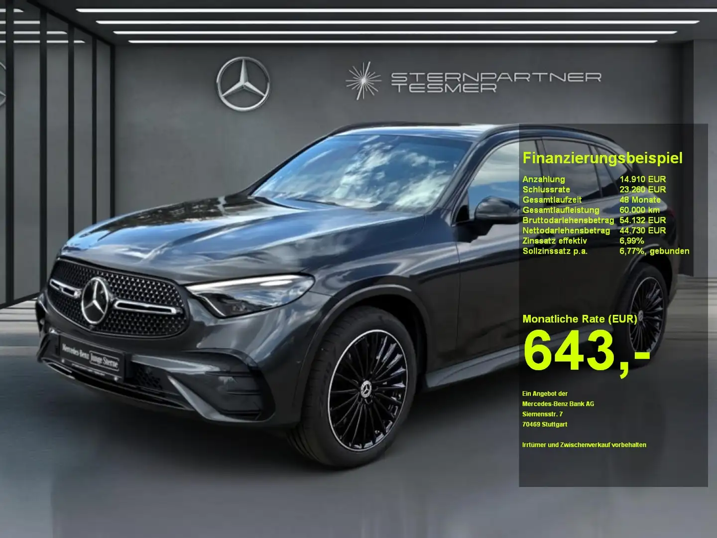 Mercedes-Benz GLC 300 4M AMG Airmatic HUD Burm. DigitalLight Grau - 1