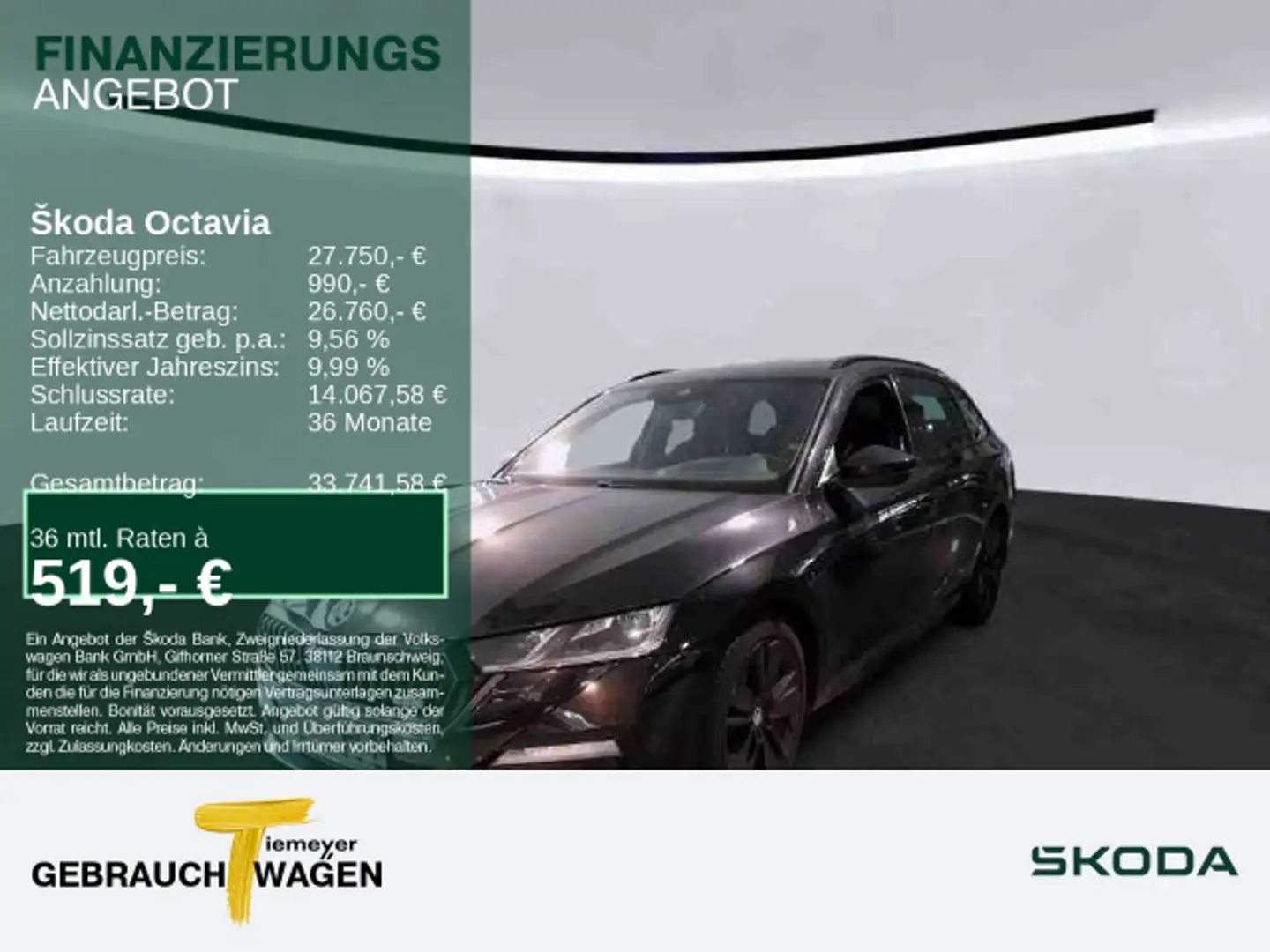 Skoda Octavia Combi 2.0 TDI DSG RS AHK HEAD-UP KAMERA Schwarz - 1