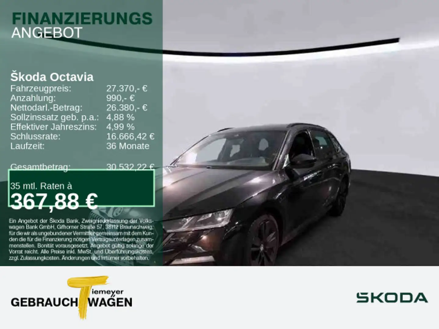 Skoda Octavia RS Combi 2.0 TDI DSG AHK HEAD-UP KAMERA Schwarz - 1
