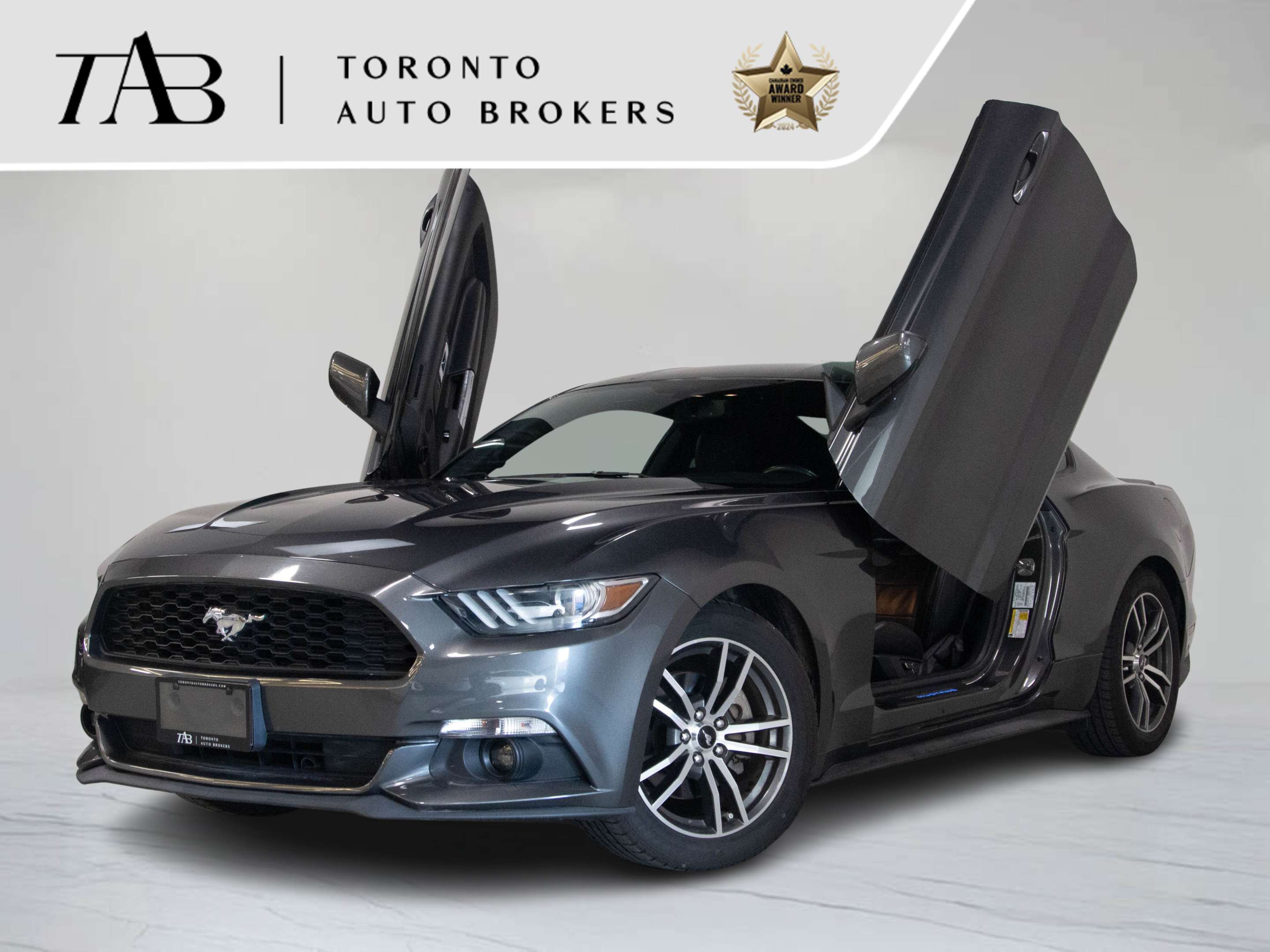 Gray 2016 Ford Mustang Coupe Rear-Wheel Drive Automatic