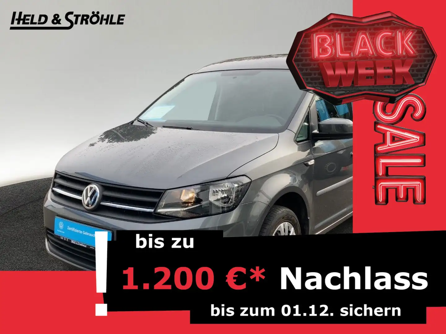 Volkswagen Caddy Trendline 1.4 TSI AHK CLIMATRONIC NAVI SHZ Grijs - 1