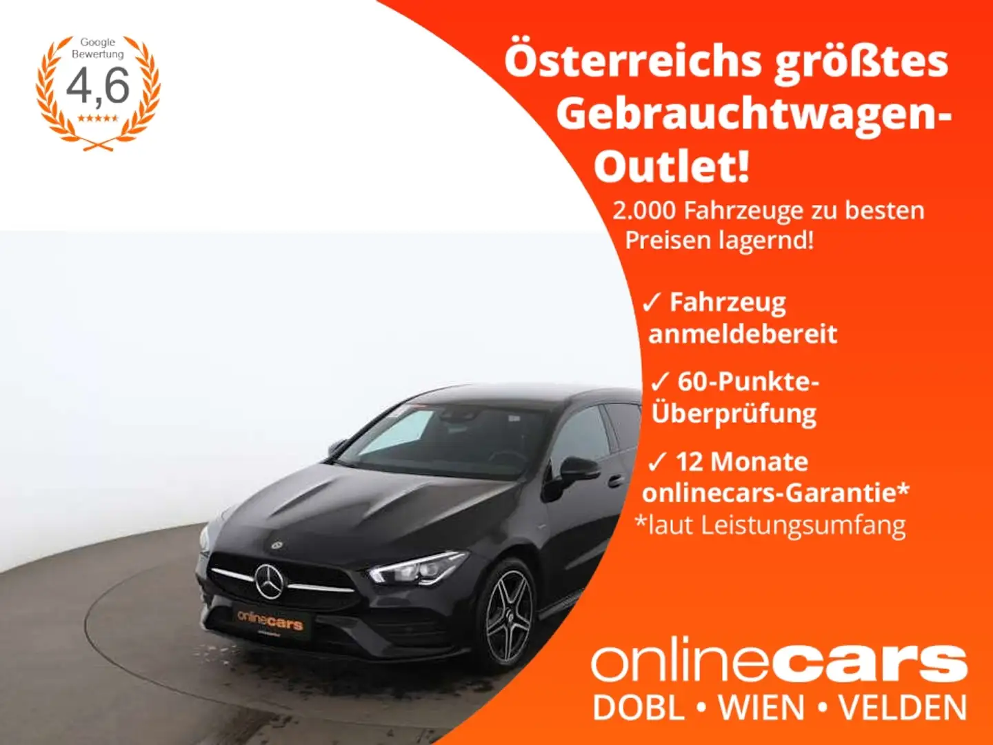 Mercedes-Benz CLA 250 e SB AMG-Line Aut LED AHK RADAR NAV LEDER Schwarz - 1