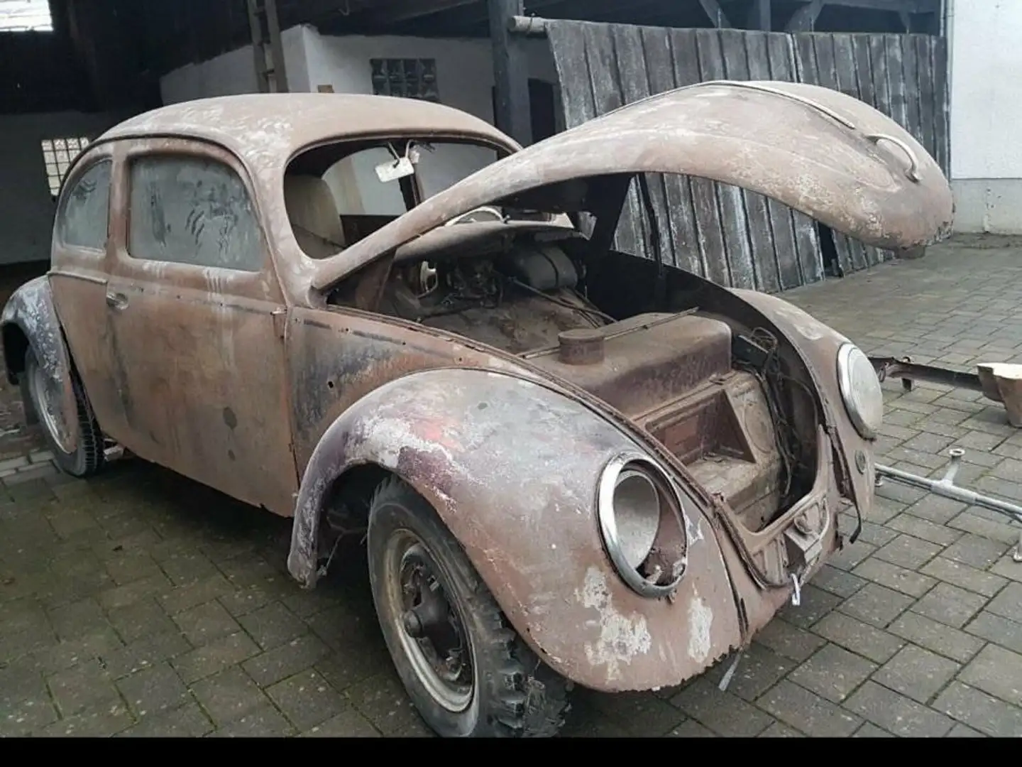 Volkswagen Käfer Scheunenfund Brezelkäfer 1950 crvena - 2