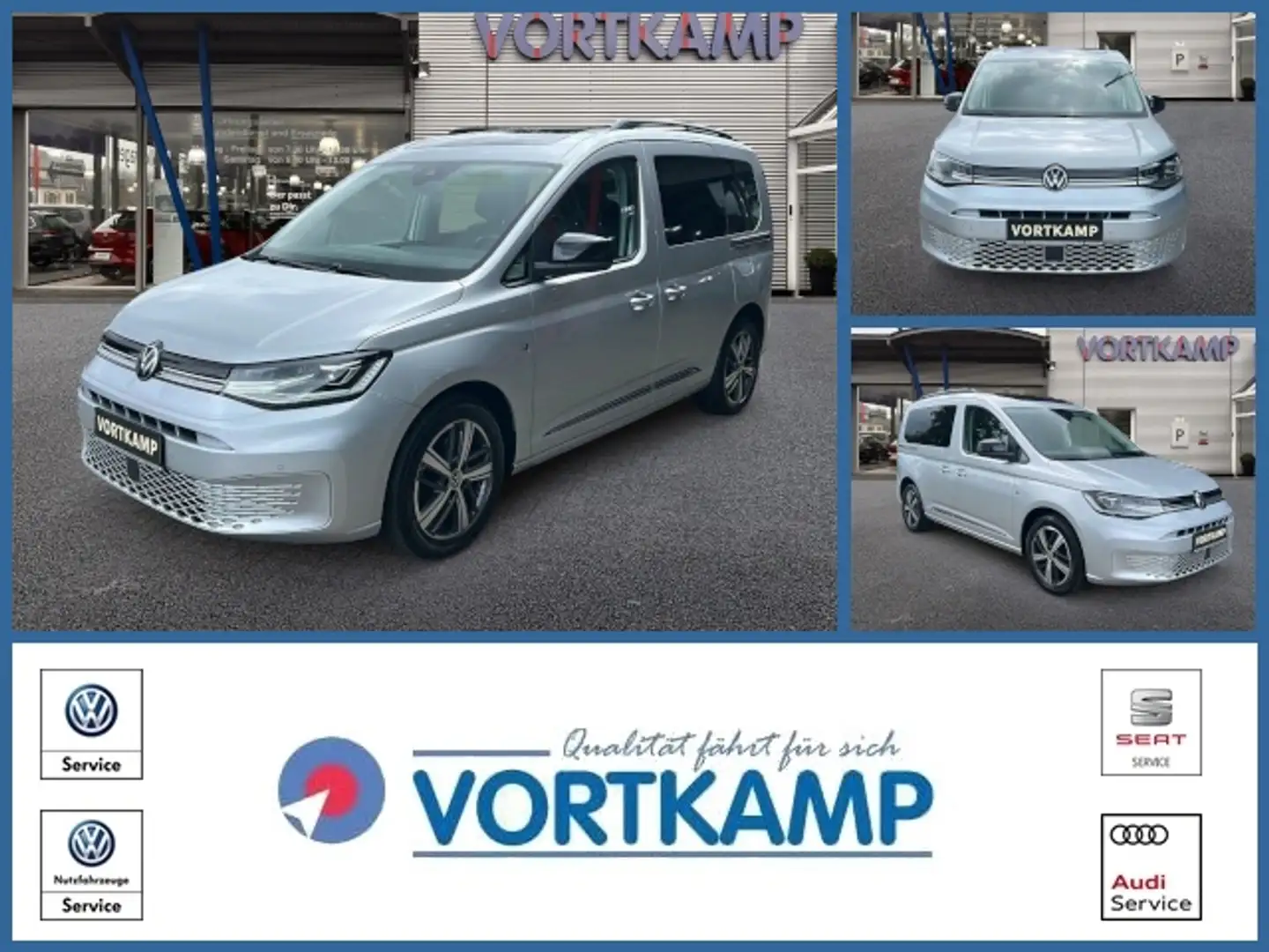 Volkswagen Caddy 2.0 TDI Move Pano/AHK/Matrix/Kamera Срібний - 1