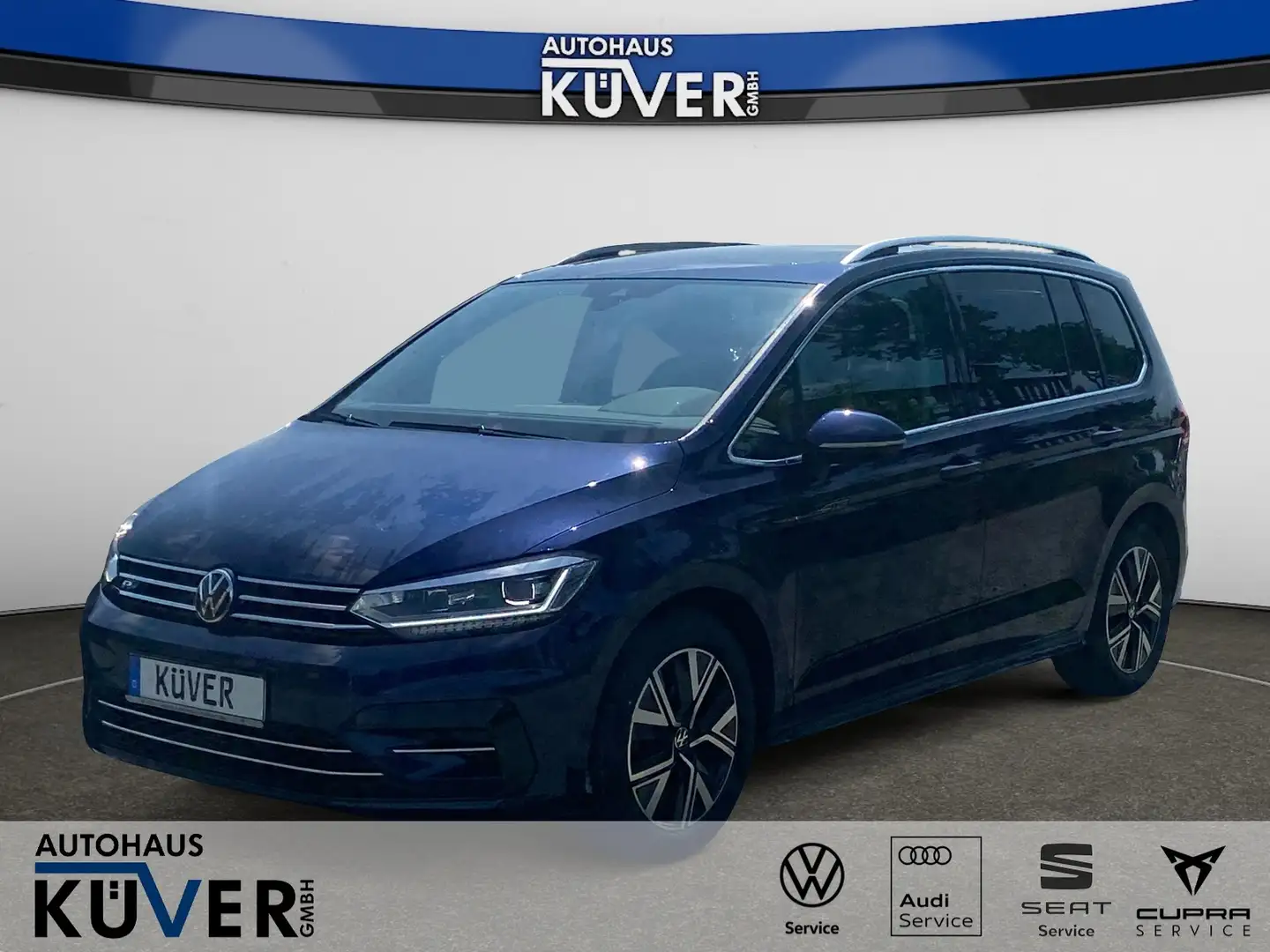 Volkswagen Touran R-Line 2,0 TDI DSG Navi+ACC+AHK+Pano+7S Blau - 1
