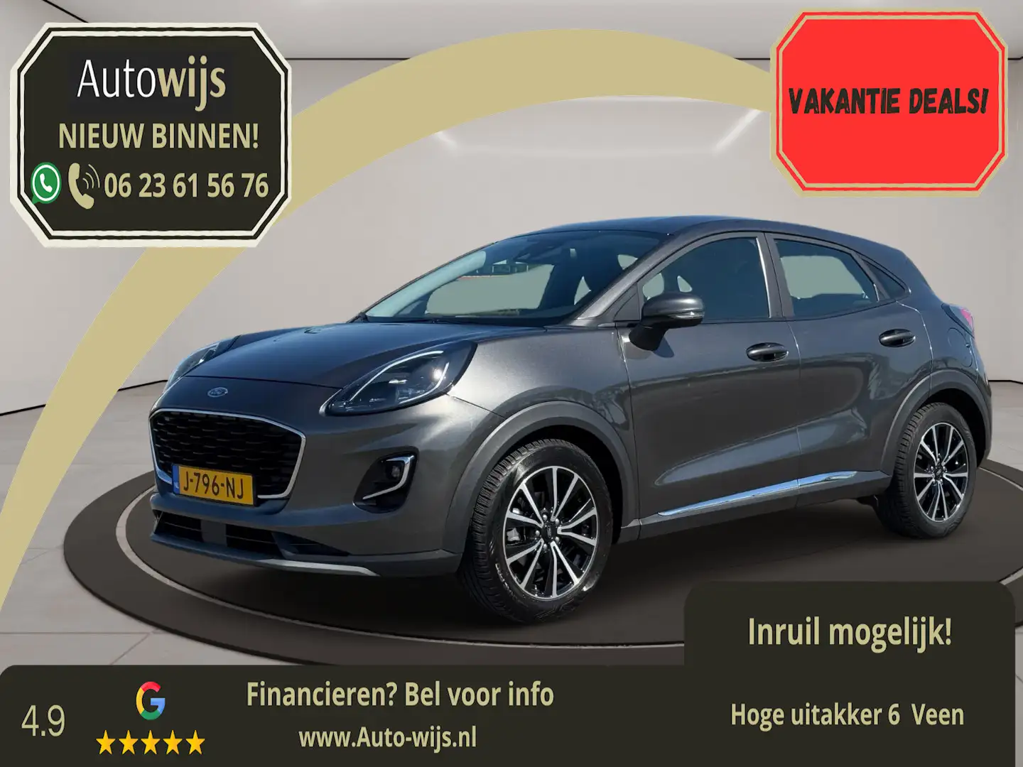 Ford Puma 1.0 EcoBoost Hybrid Titanium|NL Auto|B&O|Goed onde Grijs - 1