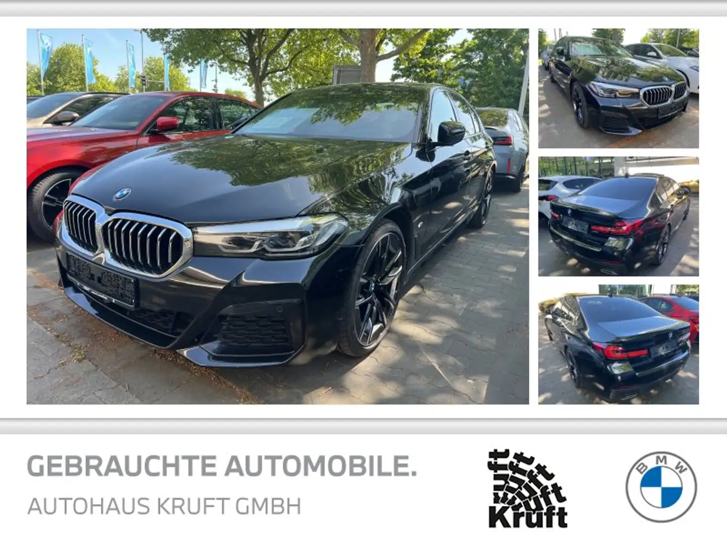 BMW 520 d M SPORT+LM20+GSD+HUD+KAMERA+ACC+HIFI Zwart - 1