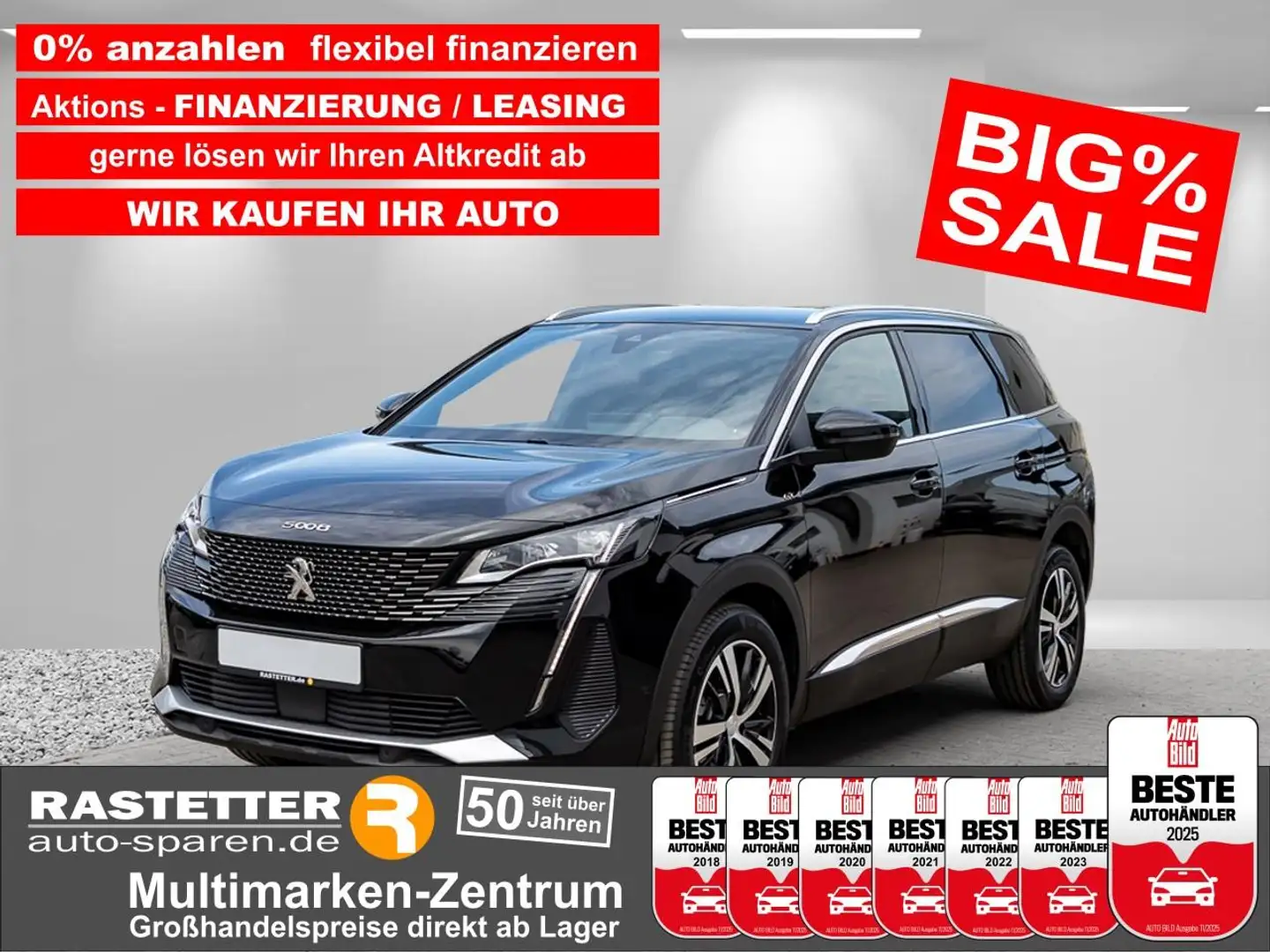 Peugeot 5008 EAT8 GT 7Sitze+Navi+ACC+Keyless+virtCP+Kamera+SHZ+ Fekete - 1