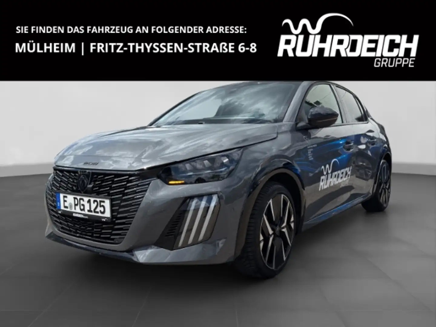 Peugeot 208 Hybrid 100 GT 1.2 EU6e CARPLAY RFK SHZ PDC Gris - 1