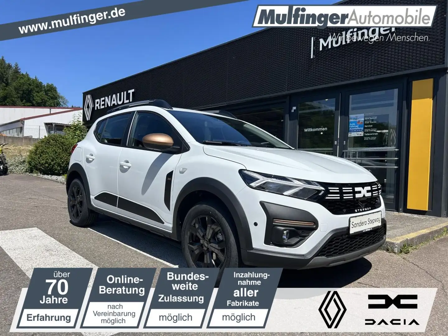 Dacia Sandero Stepway Extreme TCe 110 SHZ NAVIGATION Weiß - 1