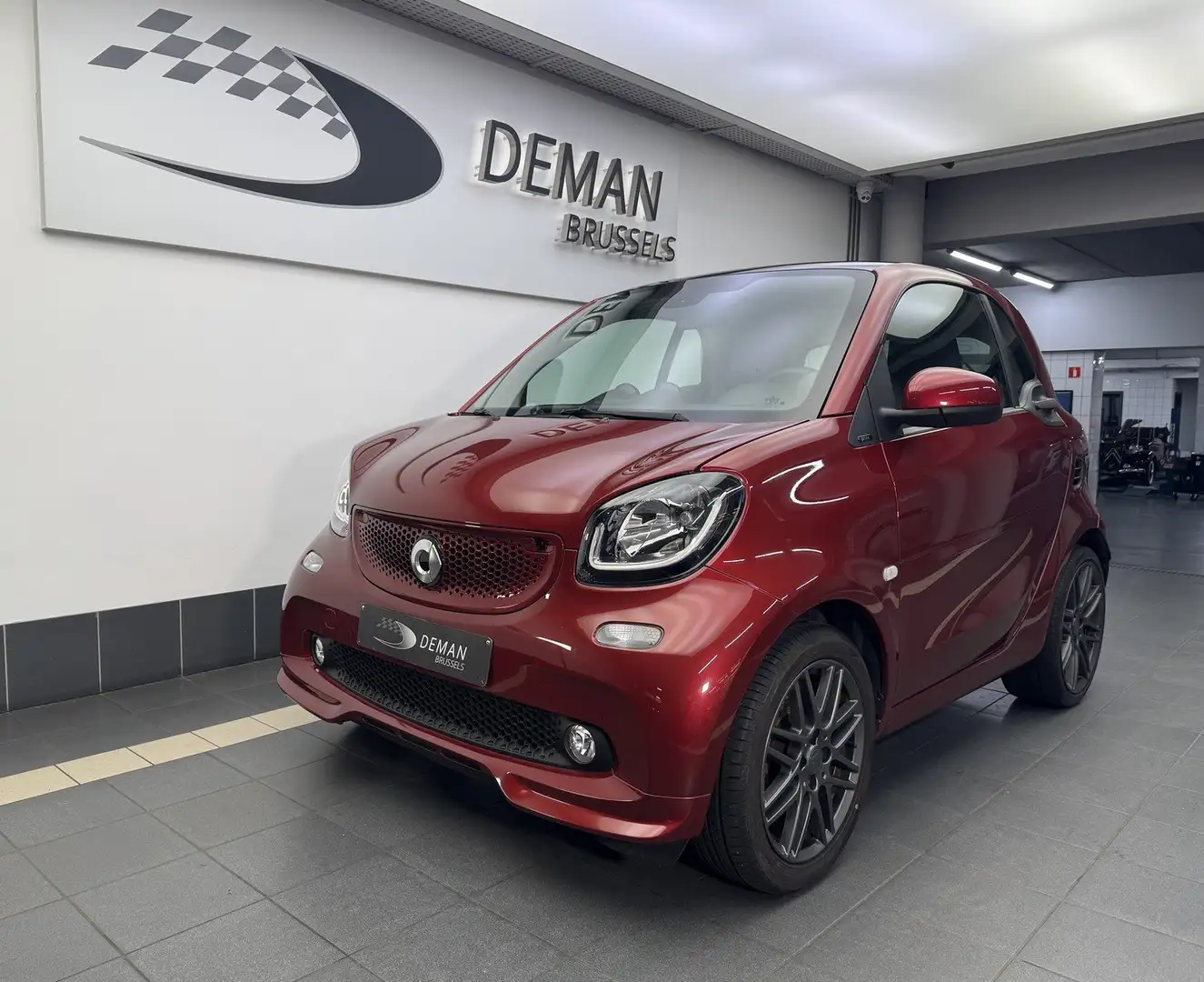 smart forTwo Coupé 0.9 Turbo Prime Auto- Cuir - Brabus Style Rood - 1