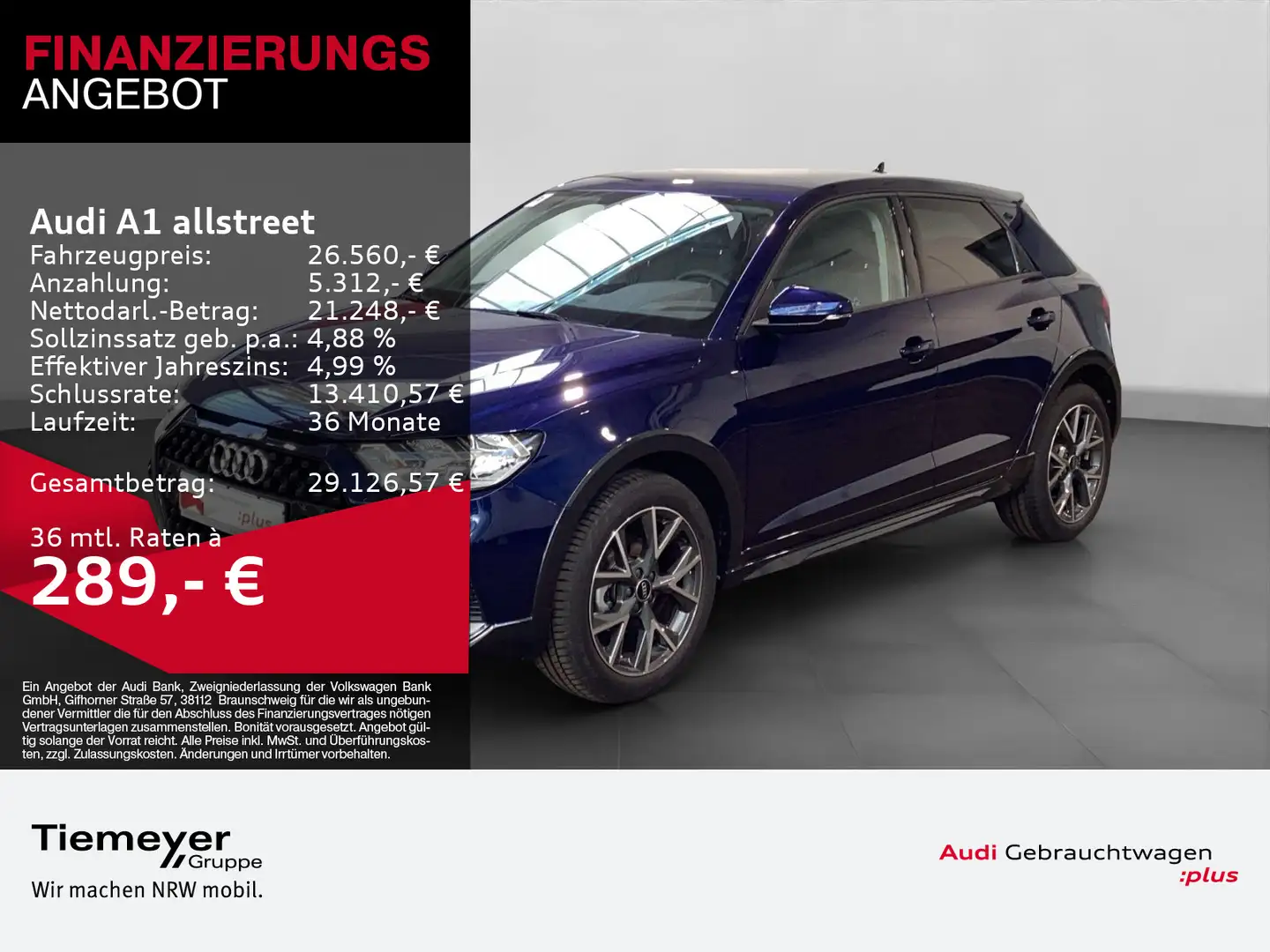 Audi A1 30 TFSI LM17 NAVI+ SITZH SPORTSITZE Blau - 1