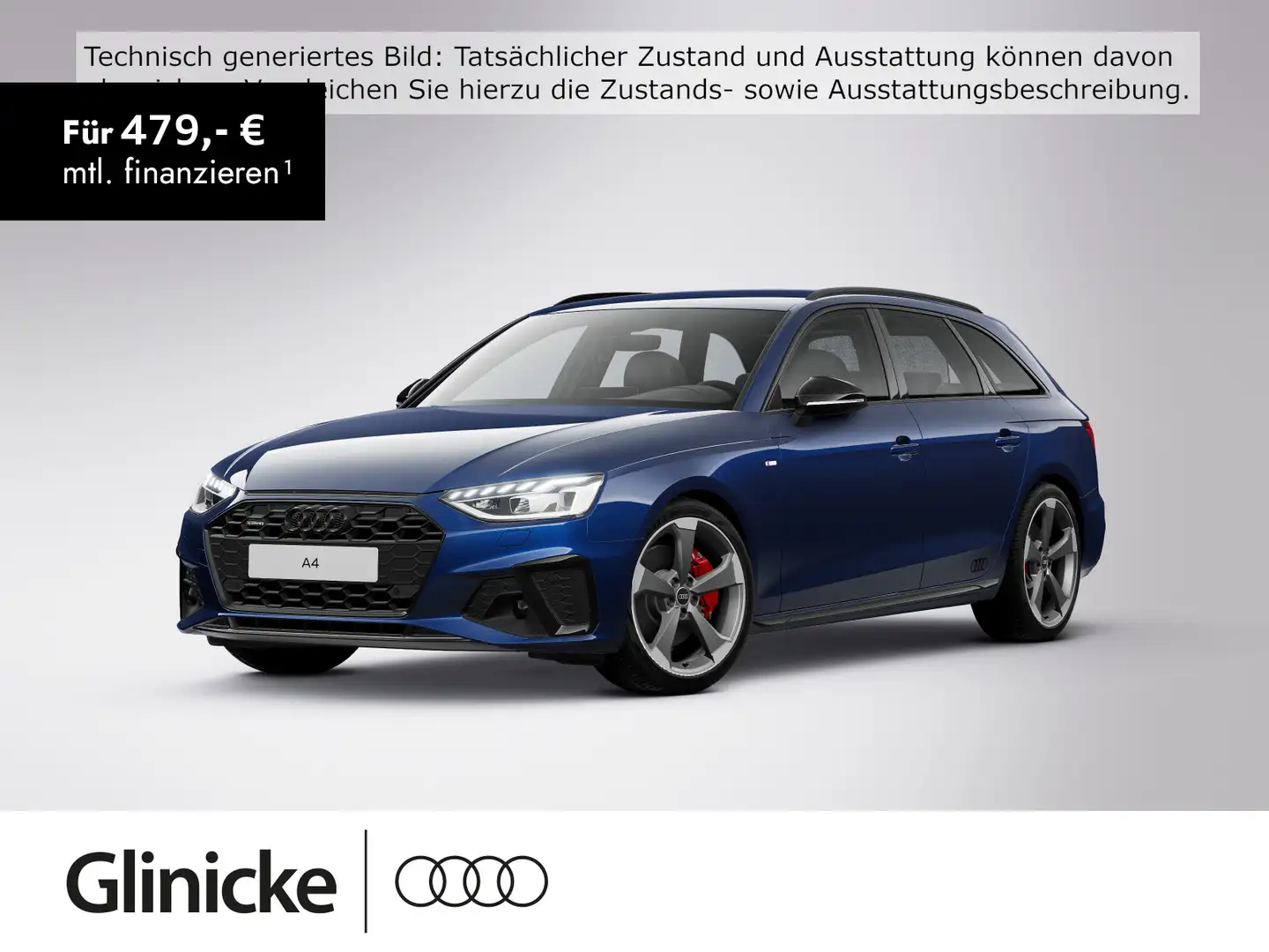 Audi A4 45 TFSI quattro S-tronic S line LED Rüc Blau - 1