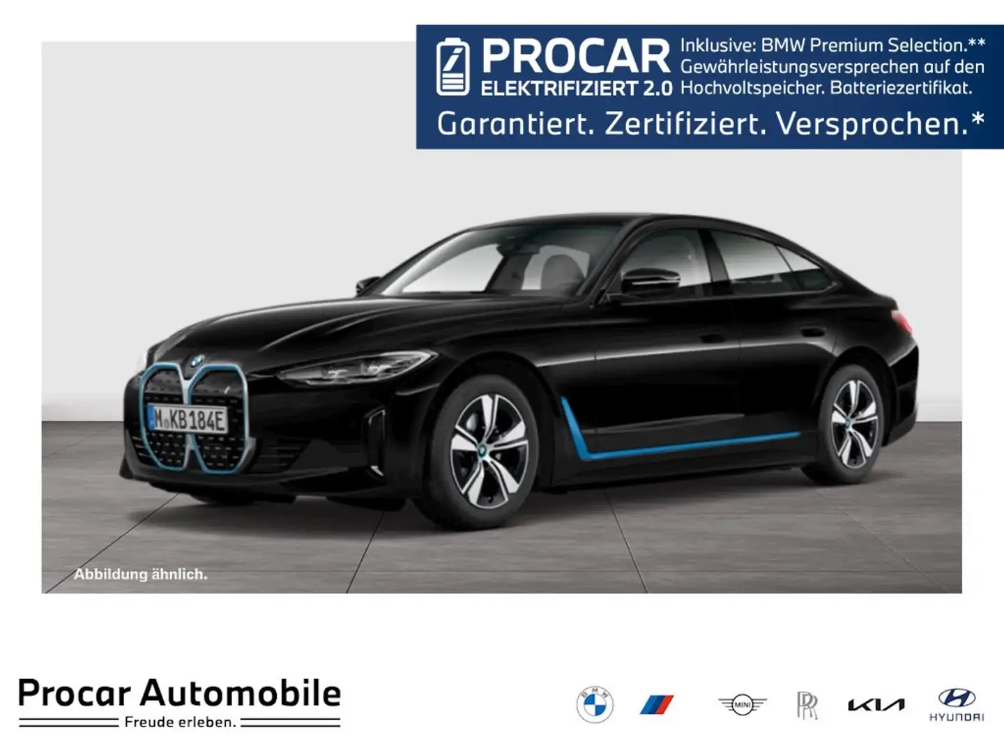 BMW i4 eDrive40 HuD+H/K+DA PROF+PA+LHZ+SHZ Schwarz - 1