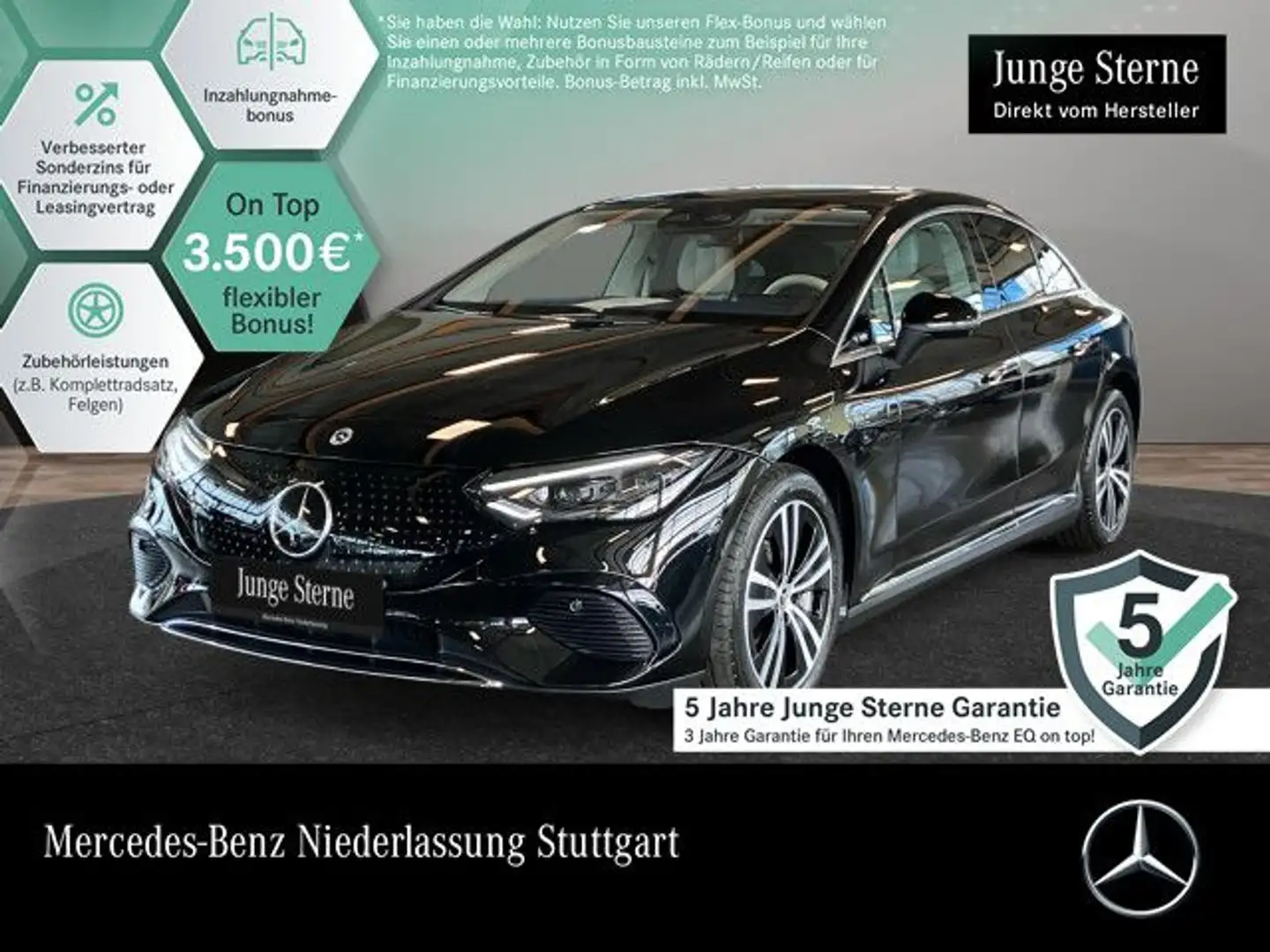 Mercedes-Benz EQE 300 Fahrass WideScreen Burmester Distr. HUD Negro - 1
