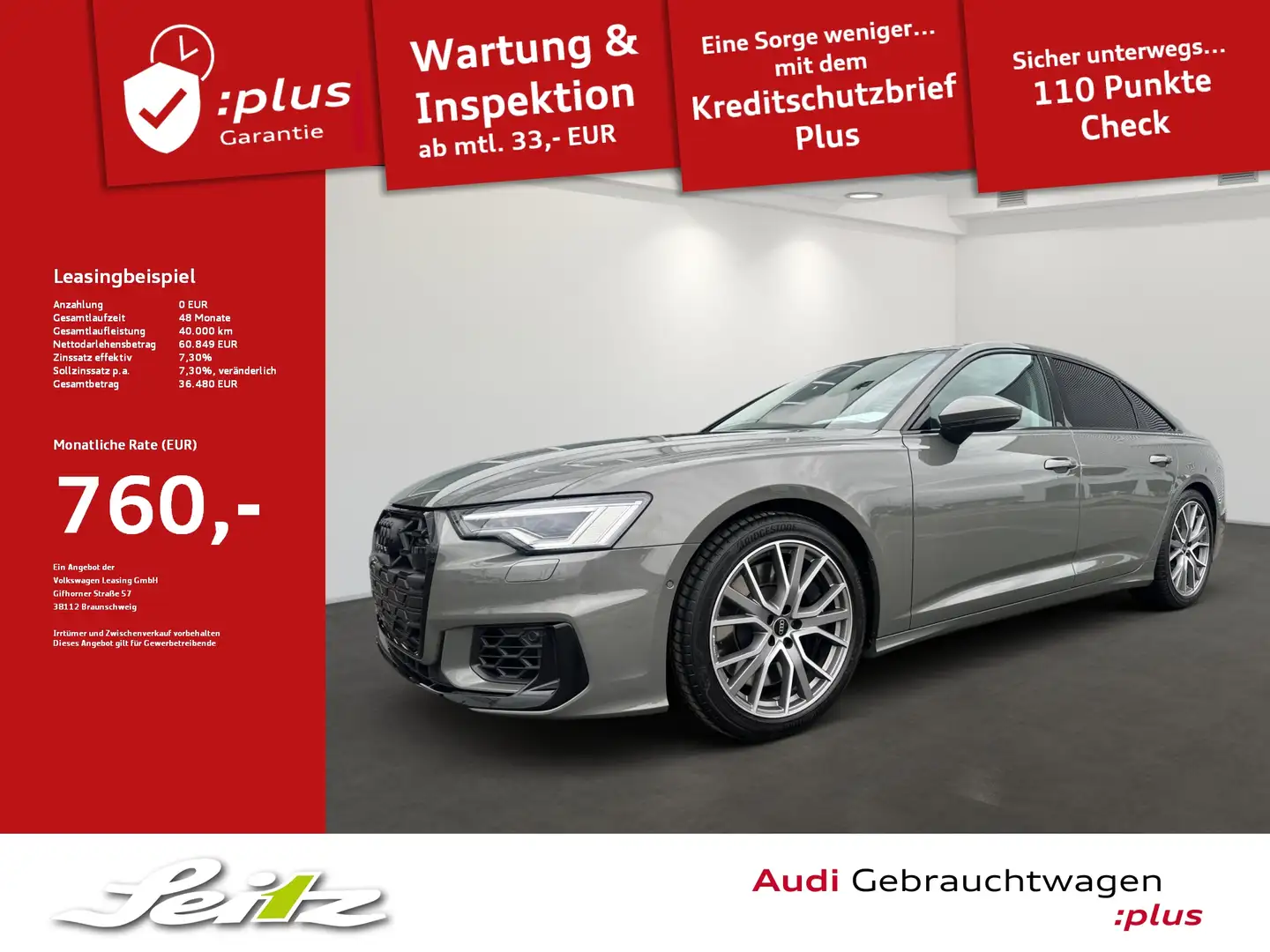Audi S6 3.0 TDI quattro *LED*KAMERA*NAVI*SITZH* Gris - 1
