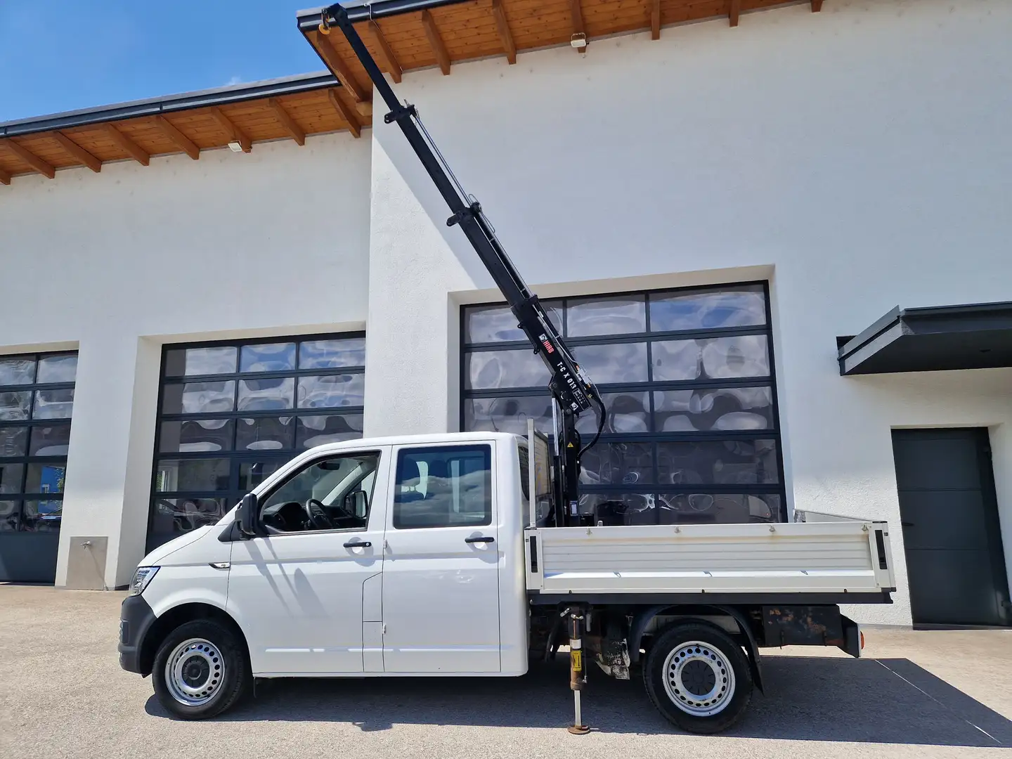 Volkswagen T6 Transporter VW T6*DK*LANG*KRAN*ALLRAD*NETTO € 21990.-* Blanc - 2