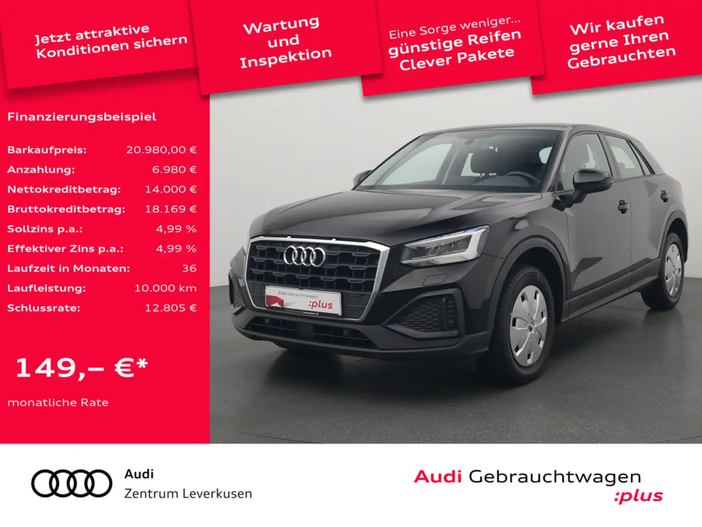 Audi Q2 S-TRON SHZ LED PDC KLIMA PORT NAVI Noir - 1
