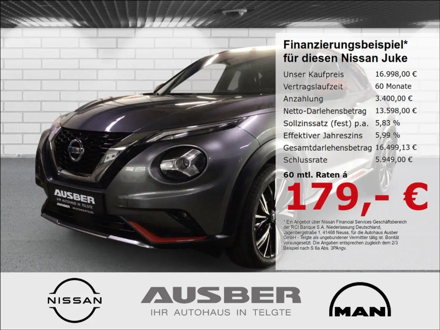 Nissan Juke N-Design 1.0 DIG-T Anhängerkupplung BOSE Sound Grigio - 1