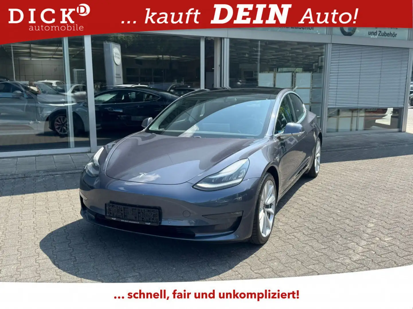 Tesla Model 3 LR Dual AWD PANO+STDHZ+NAVI+LED+ACC+ Grau - 1
