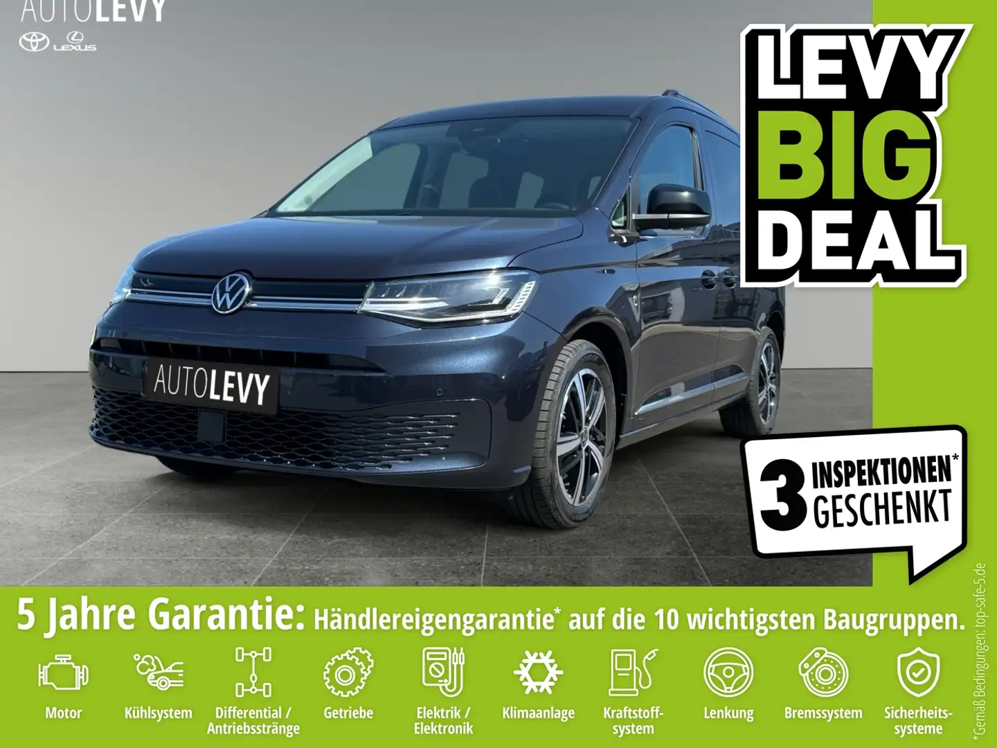 Volkswagen Caddy 2.0 Style DSG *NAVI*PDC*SHZ*ACC*LM* Blau - 1