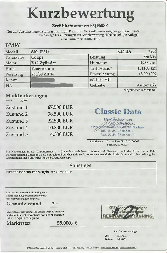 BMW 850 850i Automatik ohne Investitionsstau, Zustand 2+ Rot - 2