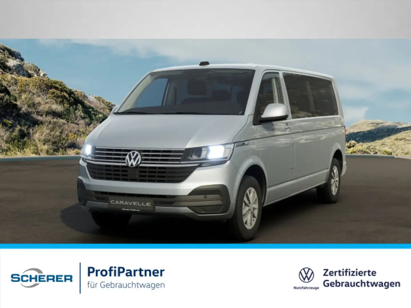 Volkswagen T6.1 Caravelle LR 2.0 TDI DSG 8-Sitzer NAVI AHK Silber - 1