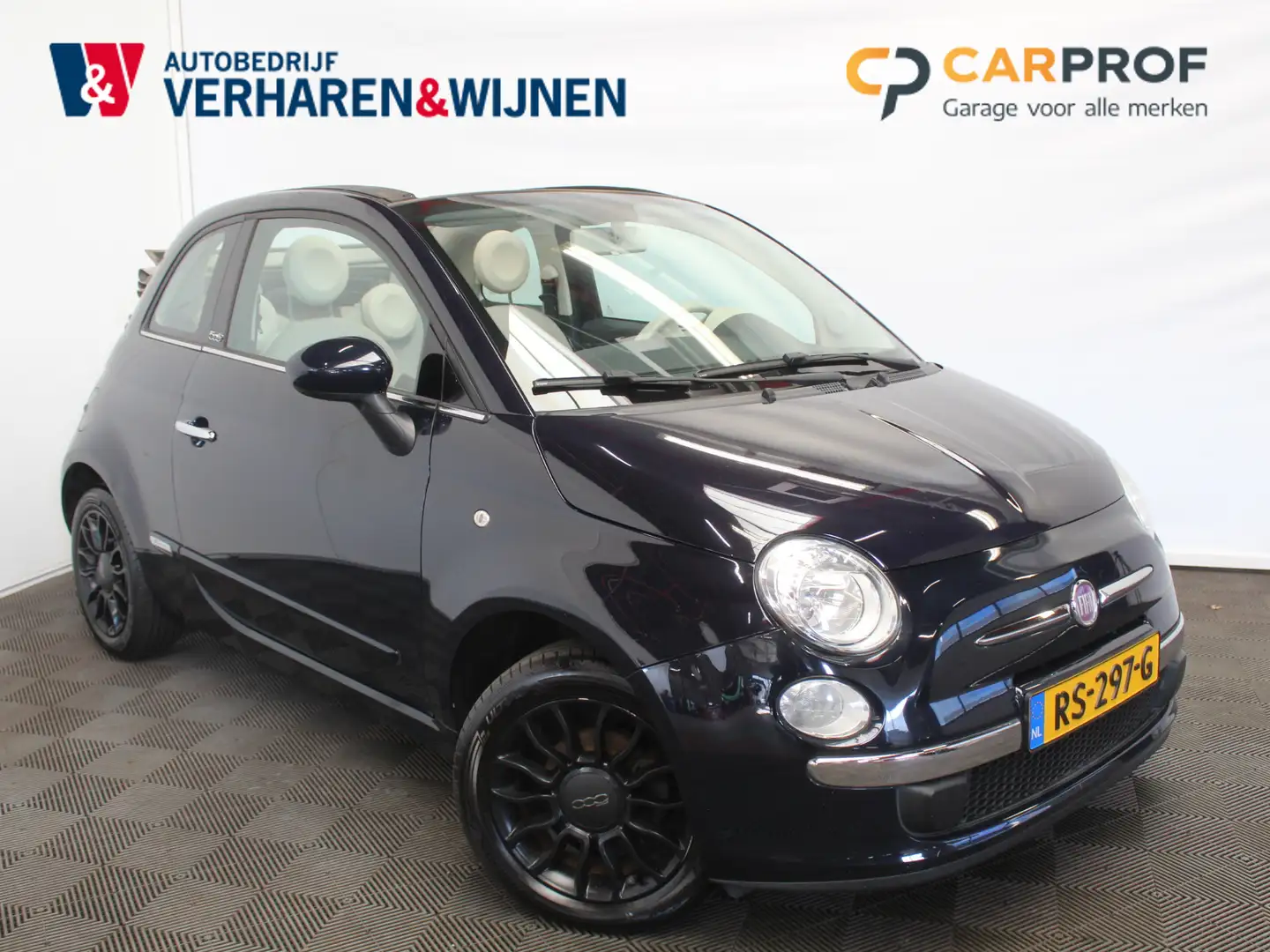 Fiat 500C 1.2 Lounge AIRCO | LMV | PDC | CABRIODAK | CV | EL Blauw - 1