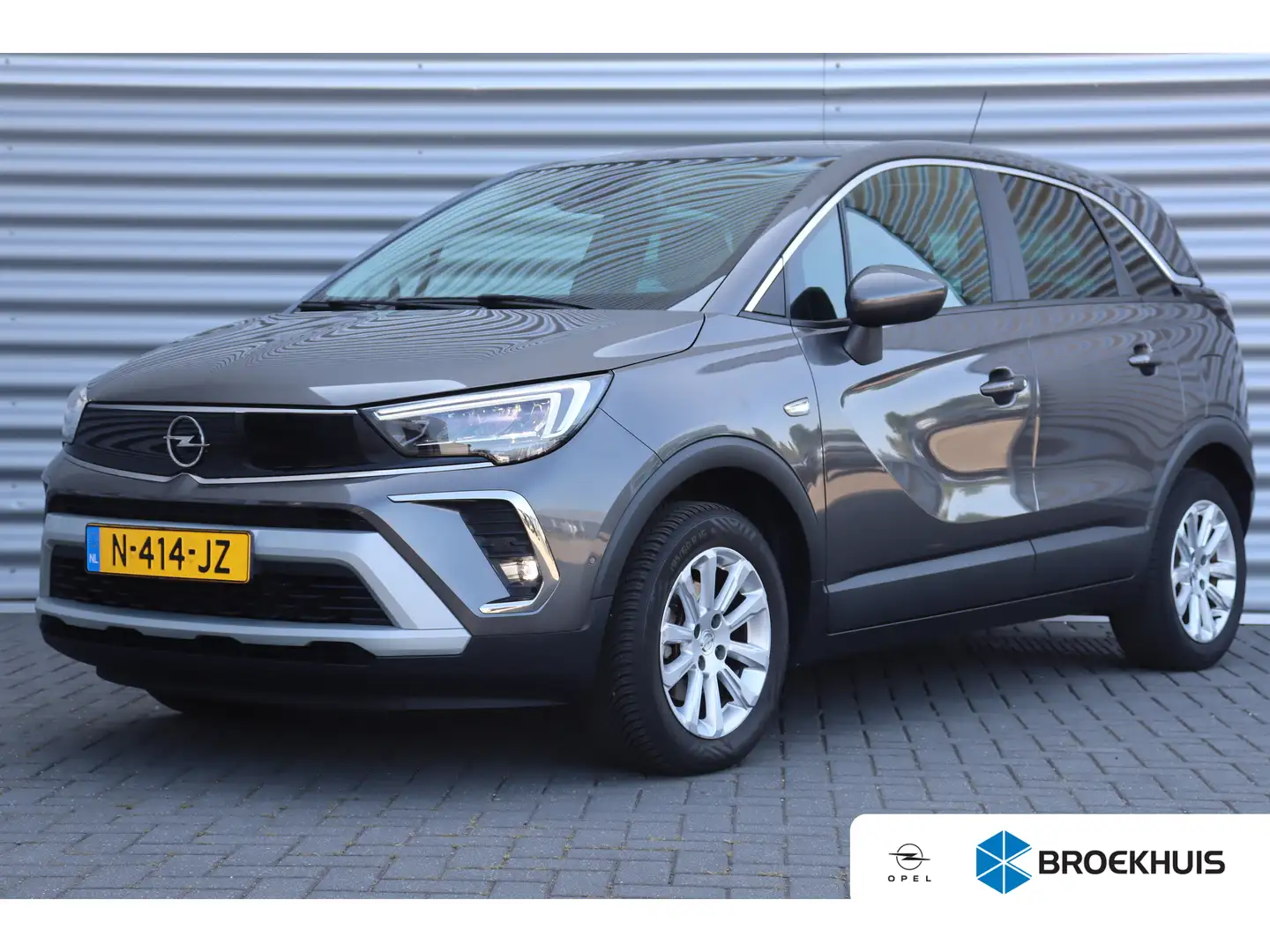 Opel Crossland 1.2 TURBO 110PK ELEGANCE / NAVI / LEDER / CLIMA / Grijs - 1