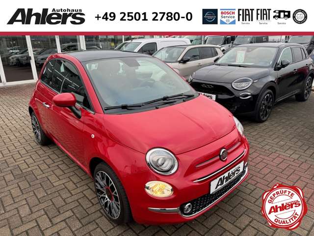 Imagine Fiat 500 Red+NAVI+ALLWETTER+PANO+CARPLAY+PDC+KLIMAAUTOMATIK