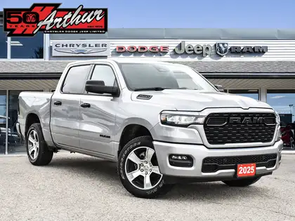 Silver 2025 RAM 1500 Pickup Truck Four-Wheel Drive 8-Speed Automatic