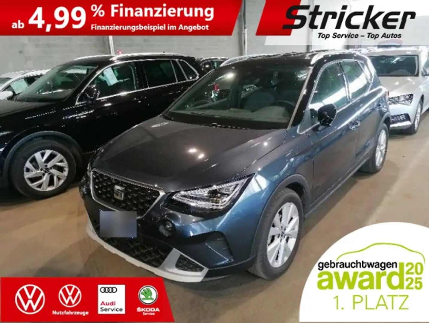 SEAT Arona Xperience 1.0TSI DSG 225,-ohne Anzahlung LED Argento - 2