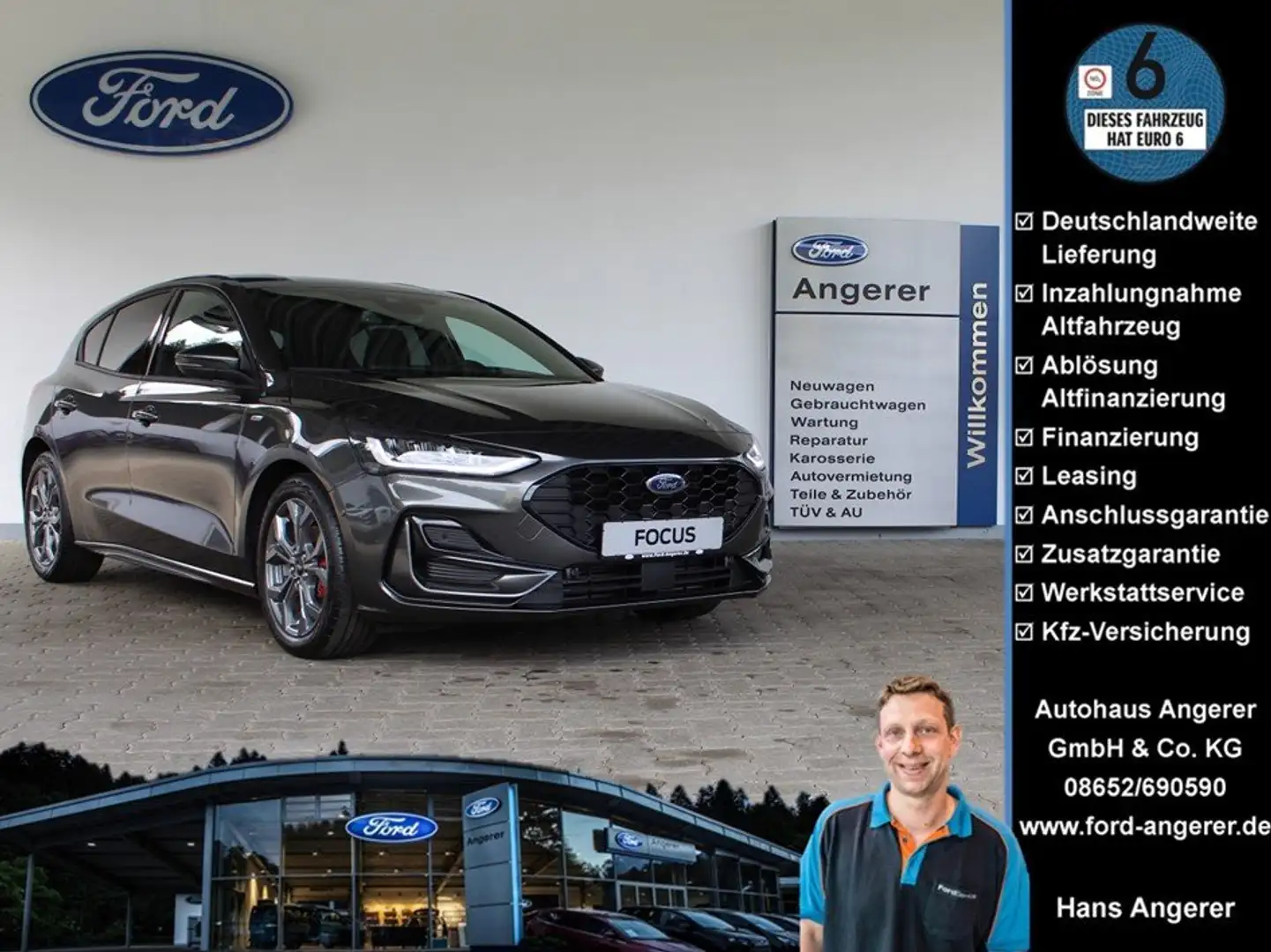 Ford Focus ST-Line,SYNC4,BT,Navi,LED,PDC,Kamera,WinPak, Gris - 1