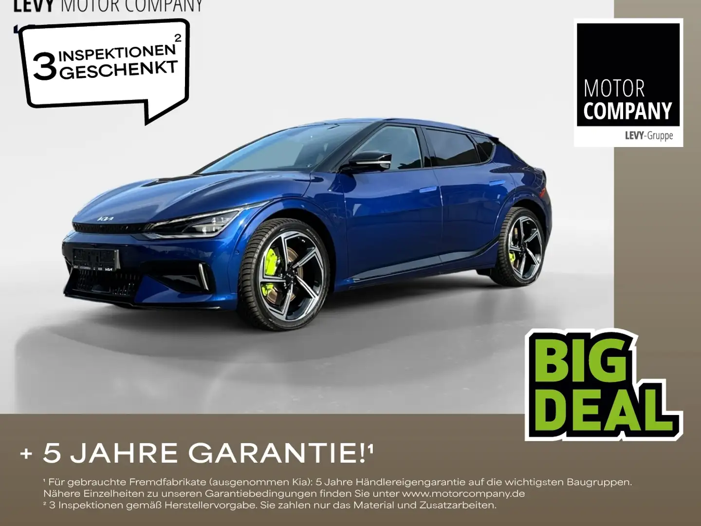 Kia EV6 GT +MY24+Panorama+Allwetter+Navi+360°R.Kamera Blau - 1