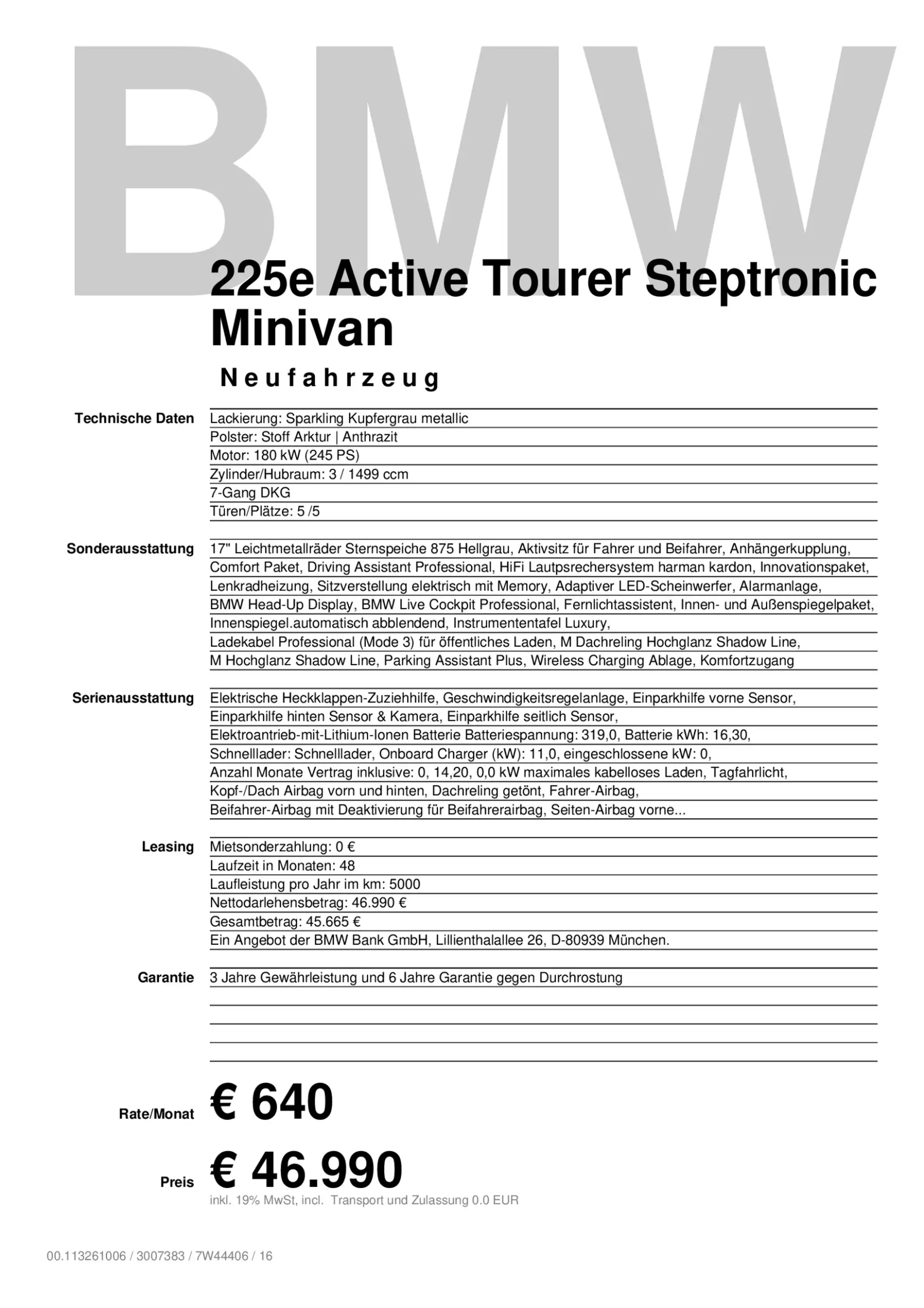 BMW 214 225e Active Tourer Steptronic DCT xDrive Head-Up — photo 5