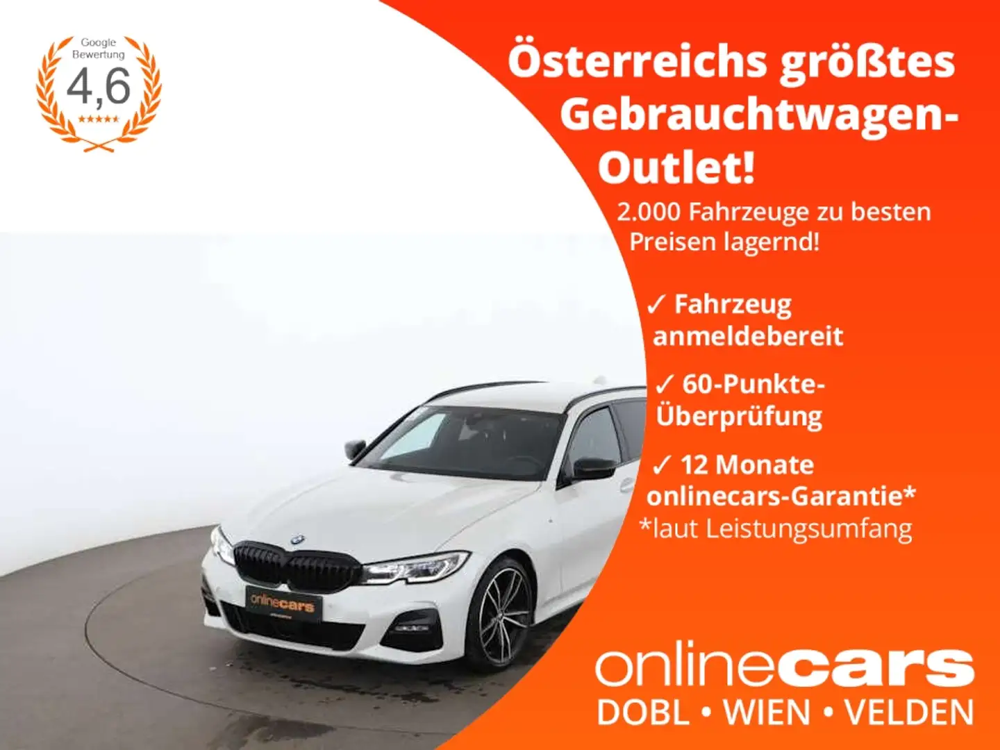 BMW 320 d Touring xDrive M-Sport Aut LASER STANDHZG Weiß - 1