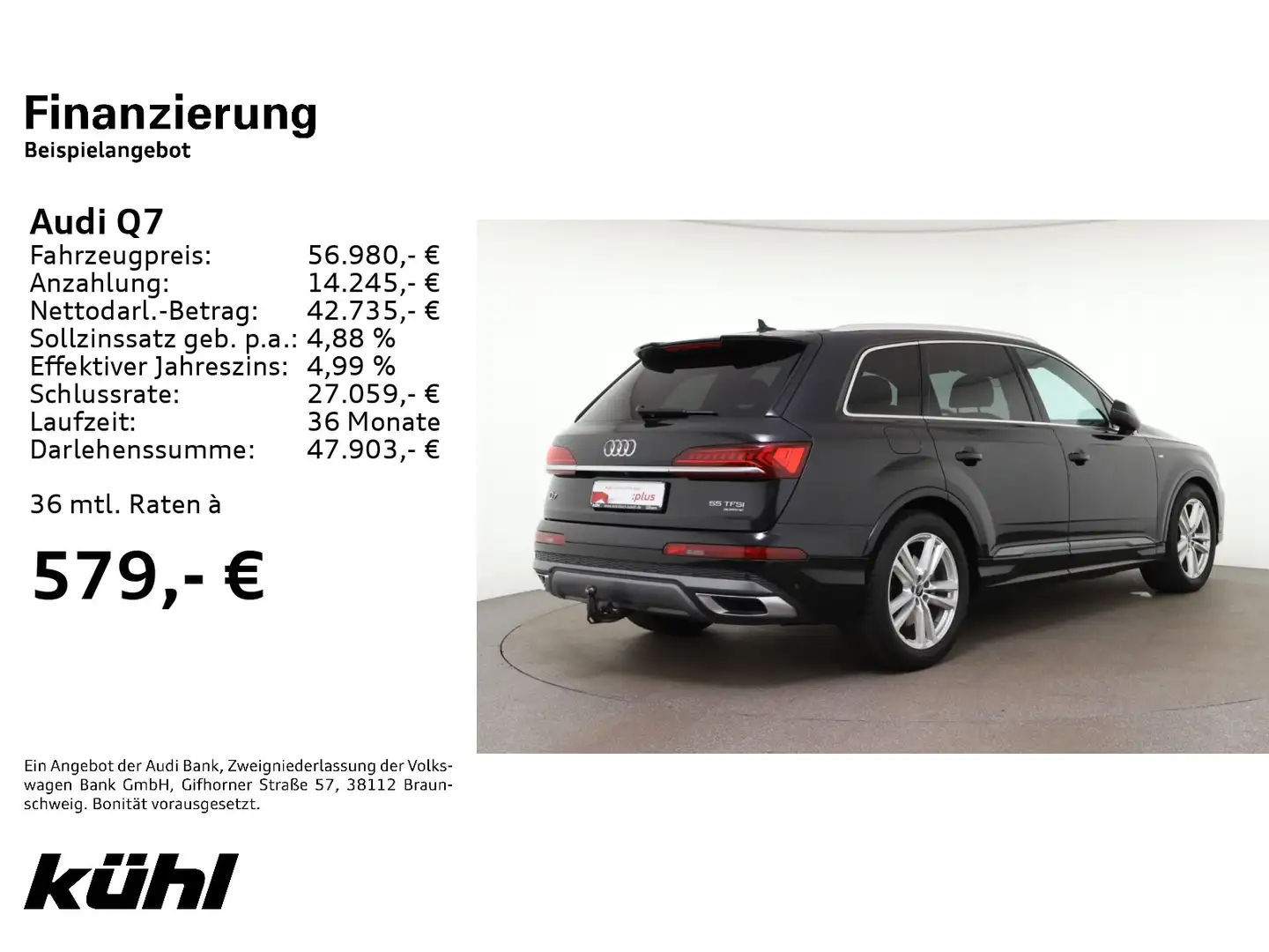 Audi Q7 55 TFSI Q Tip. S line LED Luft HuD ACC 360° A Fekete - 2