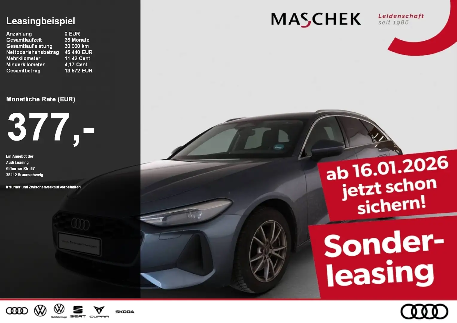 Audi A5 Avant TFSI quat S tronic AHK R-Cam ACC Parkassist Blau - 1