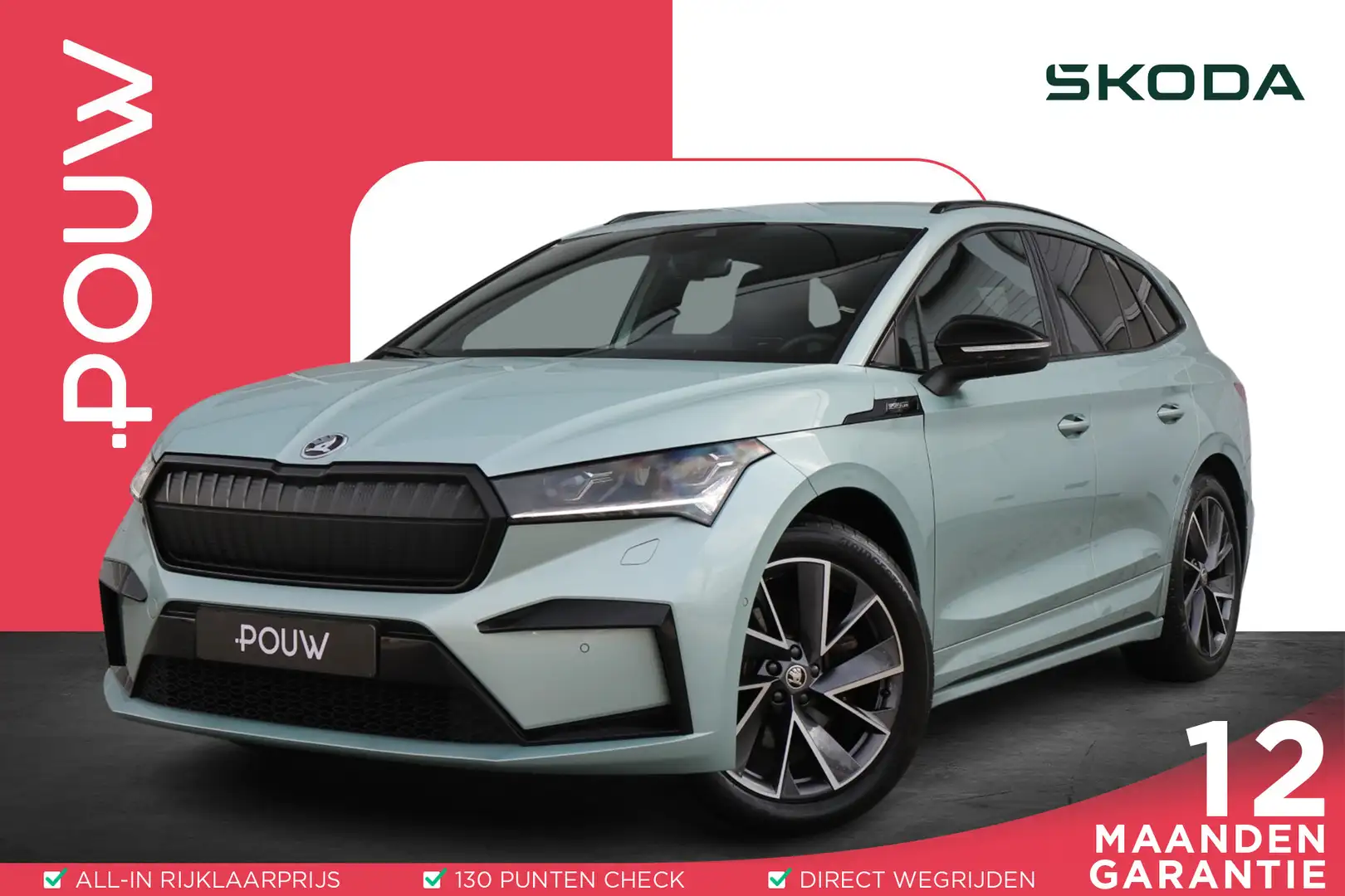 Skoda Enyaq 60 180pk Sportline | SoH 93% | Trekhaak | Navigati Grijs - 1