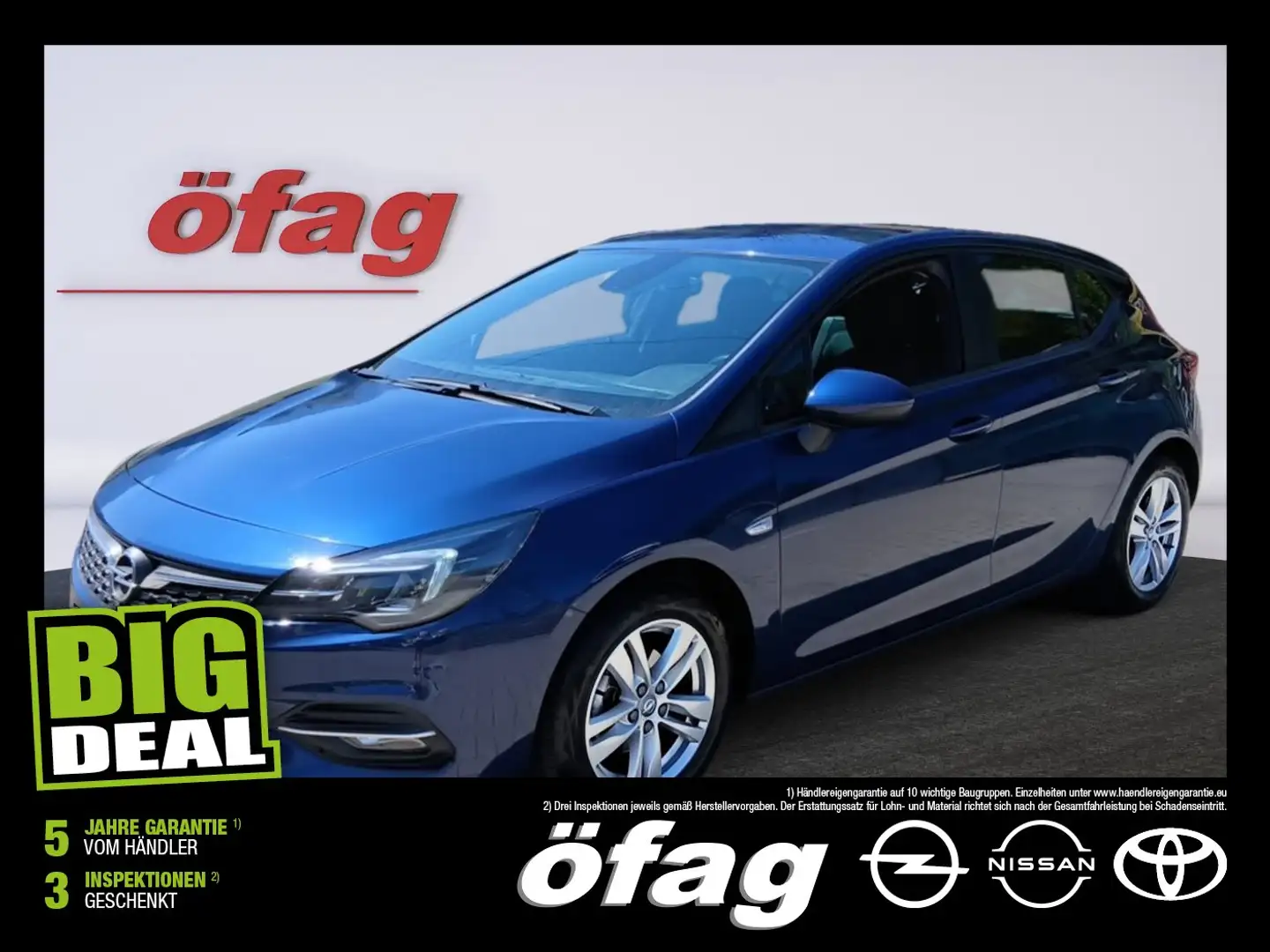Opel Astra K 1.2 Turbo Edition LED+Navi+SHZ+Winterp. Blau - 1
