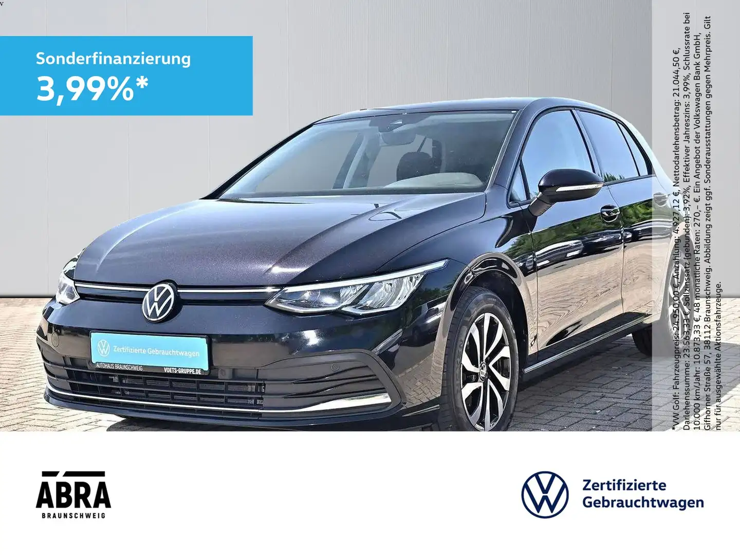 Volkswagen Golf VIII 2.0 TDI Active NAVI+LED+ACC+PDC+SHZ Noir - 1