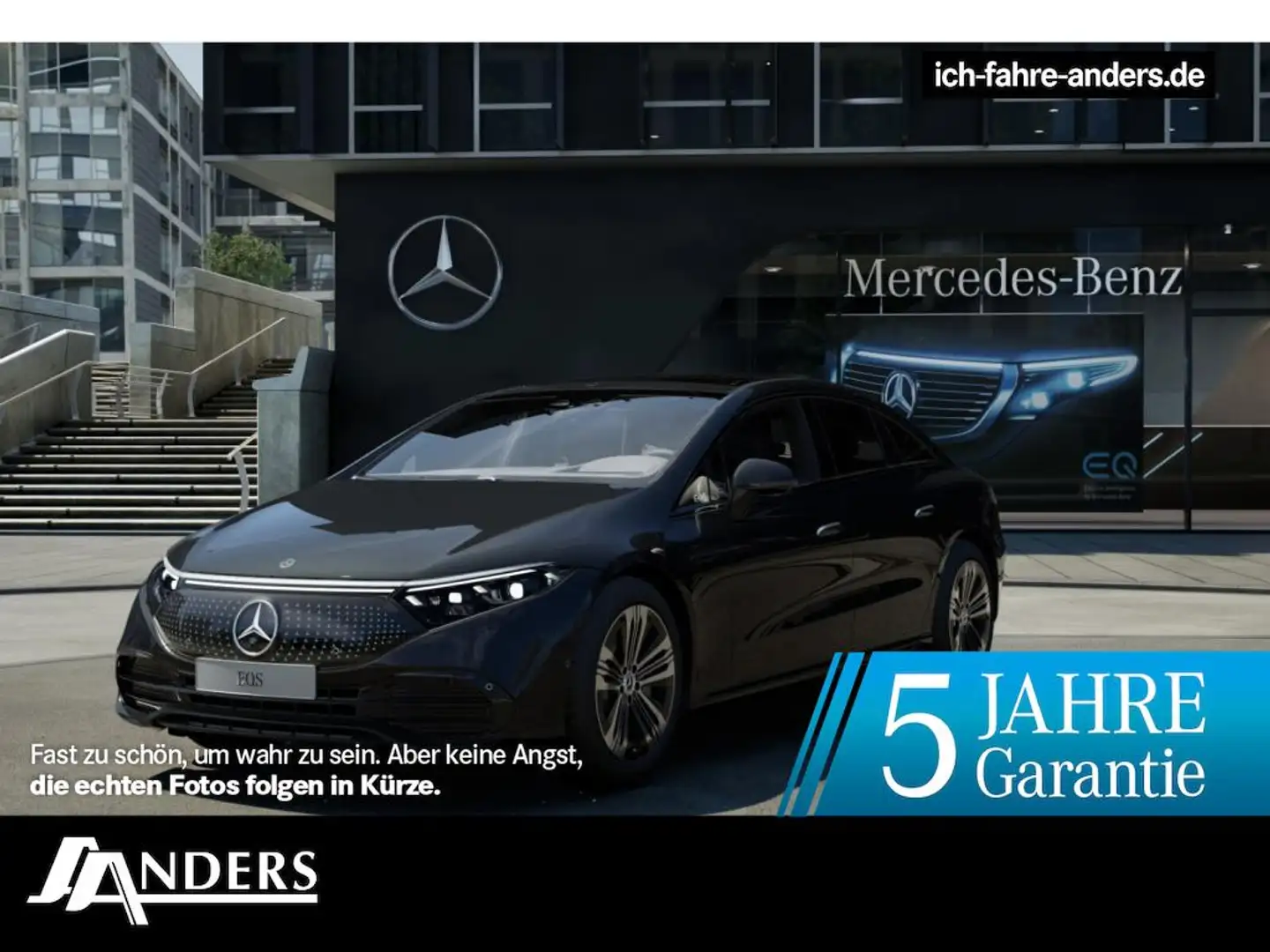 Mercedes-Benz EQS 4M HYPERSCREEN+Sitzkl+Pano+Distr+HUD+360 Schwarz - 1