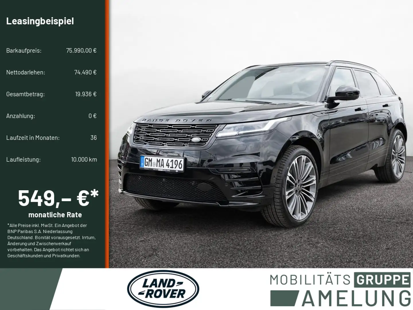 Land Rover Range Rover Velar D300 Dynamic SE PANO 360° Schwarz - 1
