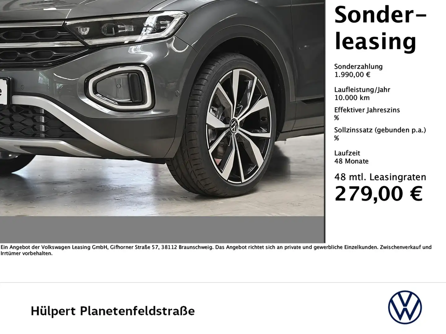 Volkswagen T-Roc 2.0 STYLE DSG BLACKSTYLE AHK CAM LM19 Grau - 1