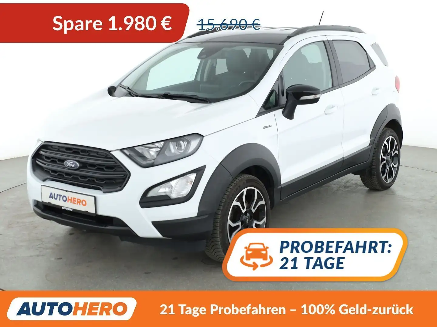 Ford EcoSport 1.0 EcoBoost Active*TEMPO*PDC*KLIMA*GARANTIE* Weiß - 1