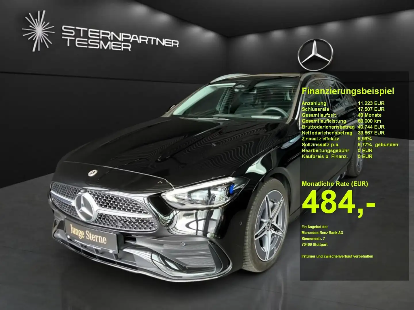 Mercedes-Benz C 220 d T +AMG+PANO+KAMERA+Ambiente+SHZ+Memory Schwarz - 1