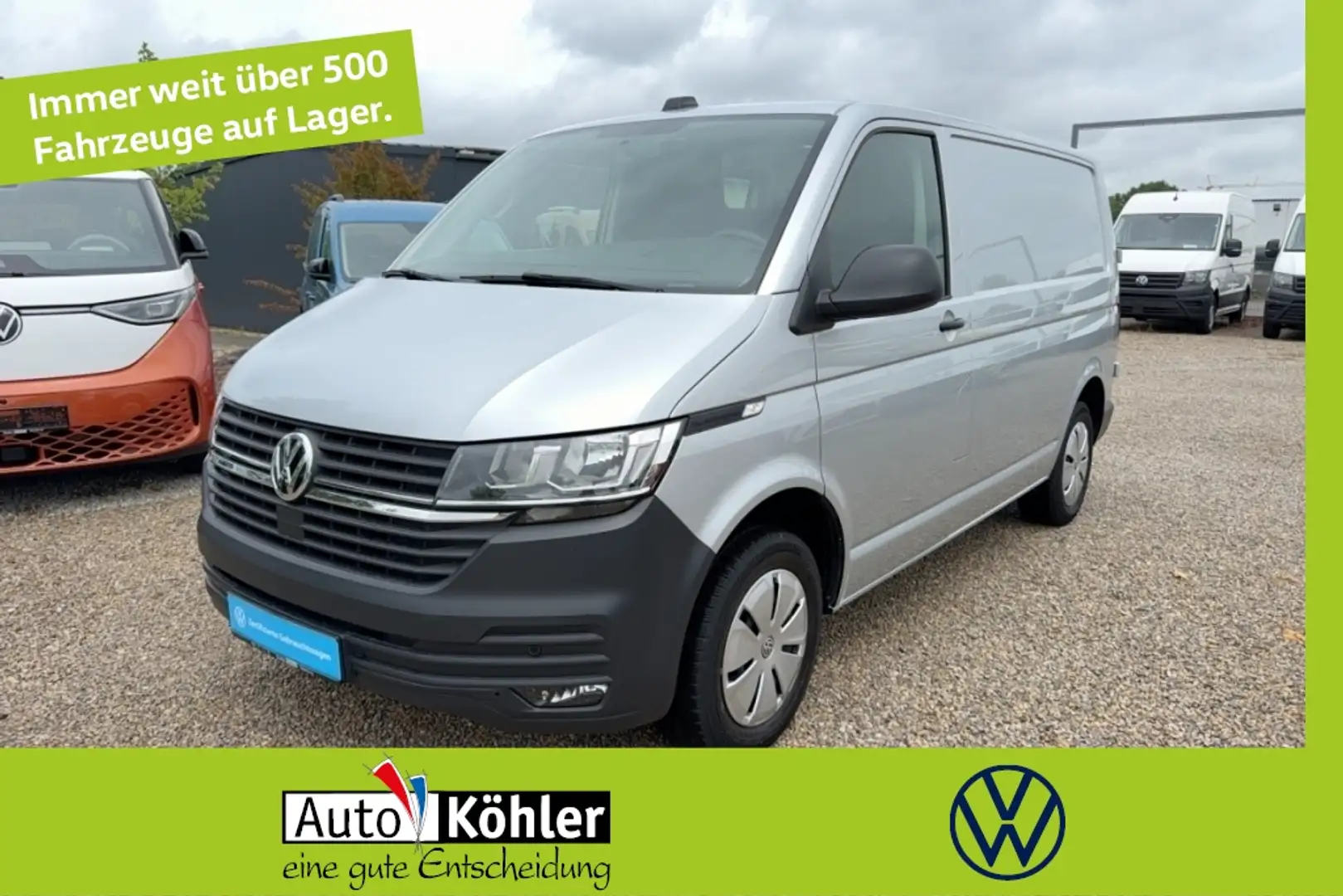 Volkswagen T6.1 Transporter Kasten TDi DSG AHK Navi AUT Argintiu - 1