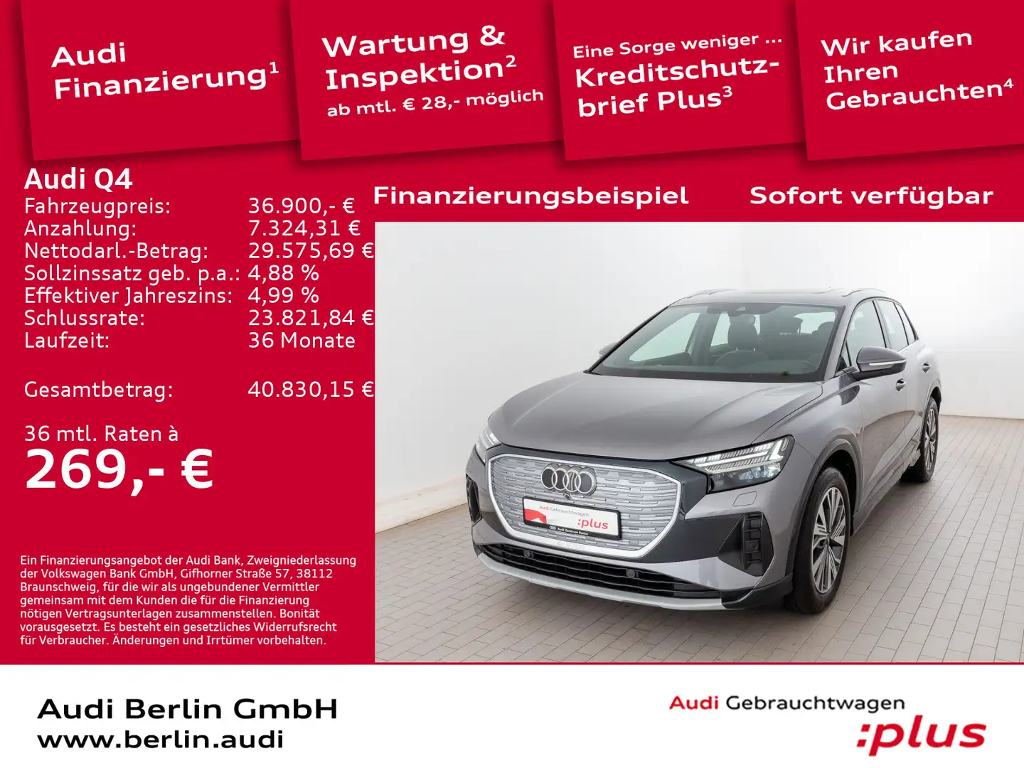 Audi Q4 e-tron 40 e-tron RFK SONOS PANO HUD VIRTUAL Grau - 1
