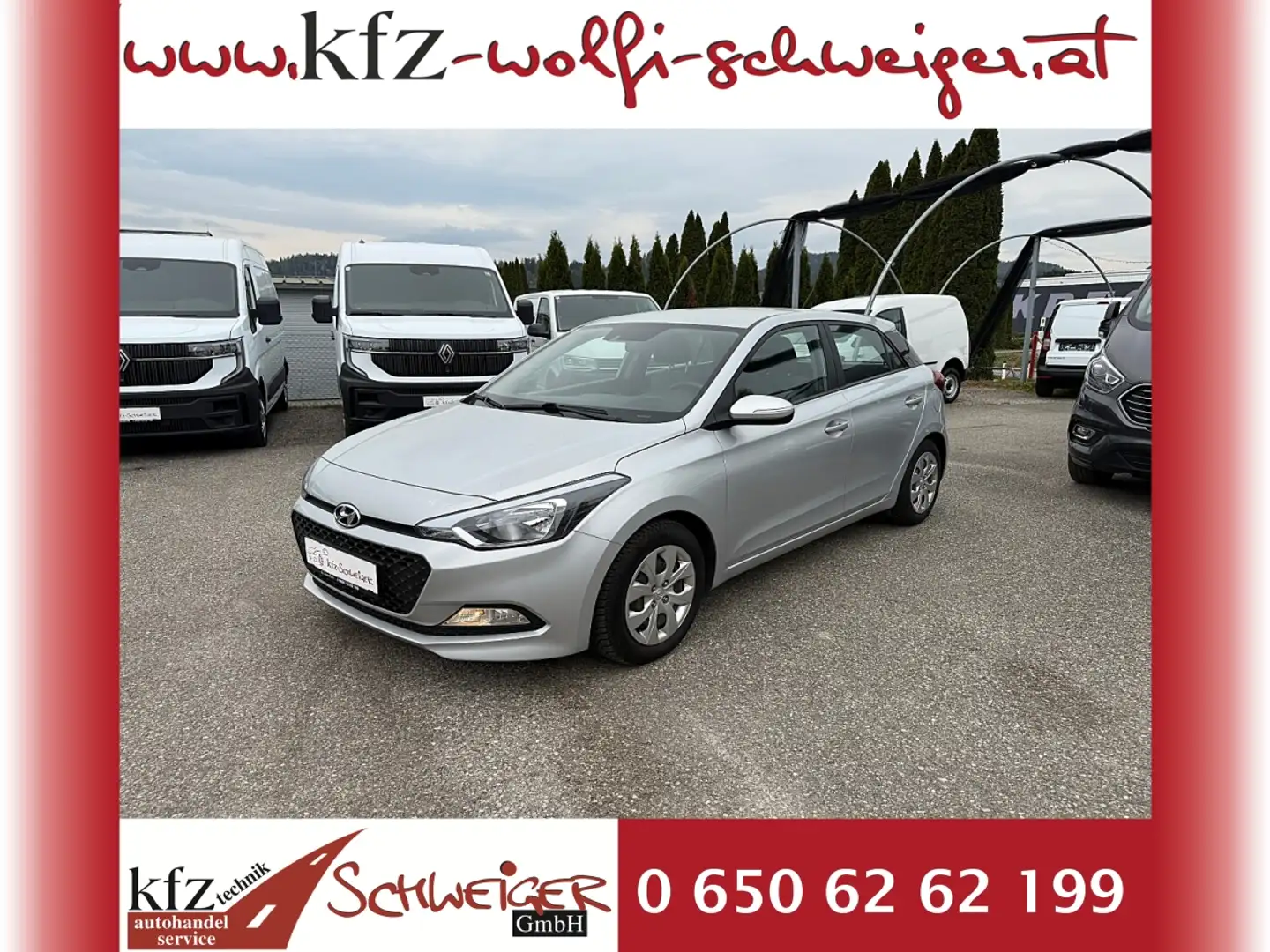 Hyundai i20 1,1 CRDi Limited Plus Start/Stopp Automatik Silber - 1