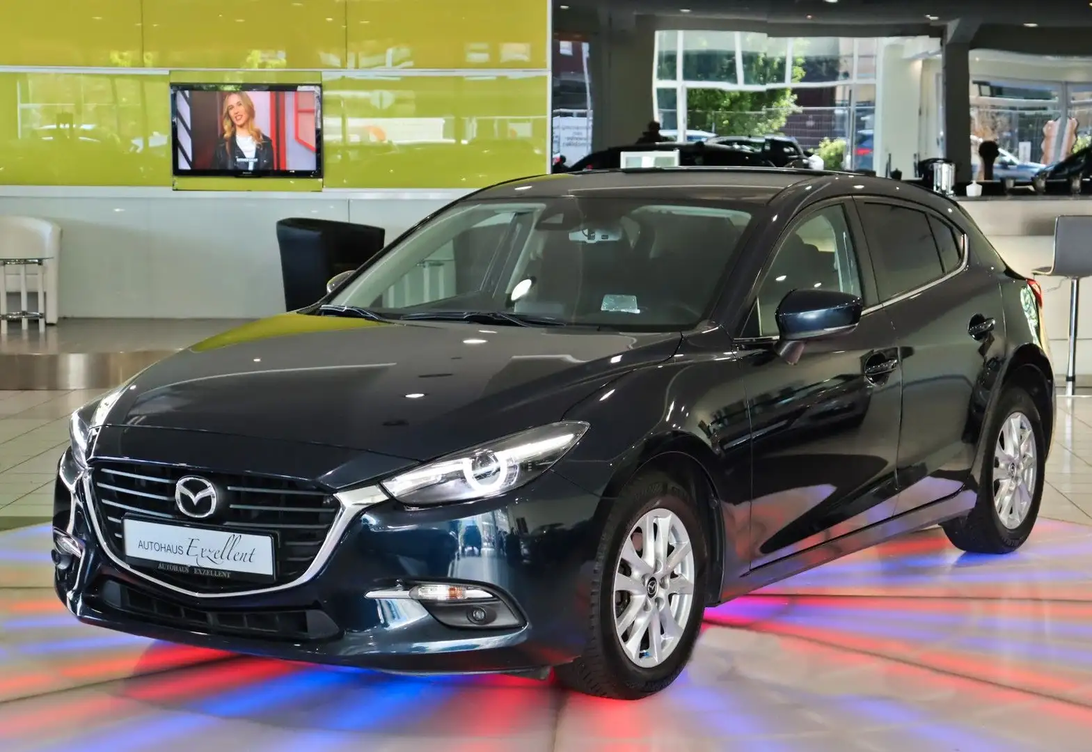 Mazda 3 Lim. Exclusive-Line Automatik*HEAD UP*NAVI*LHZ Blau - 1